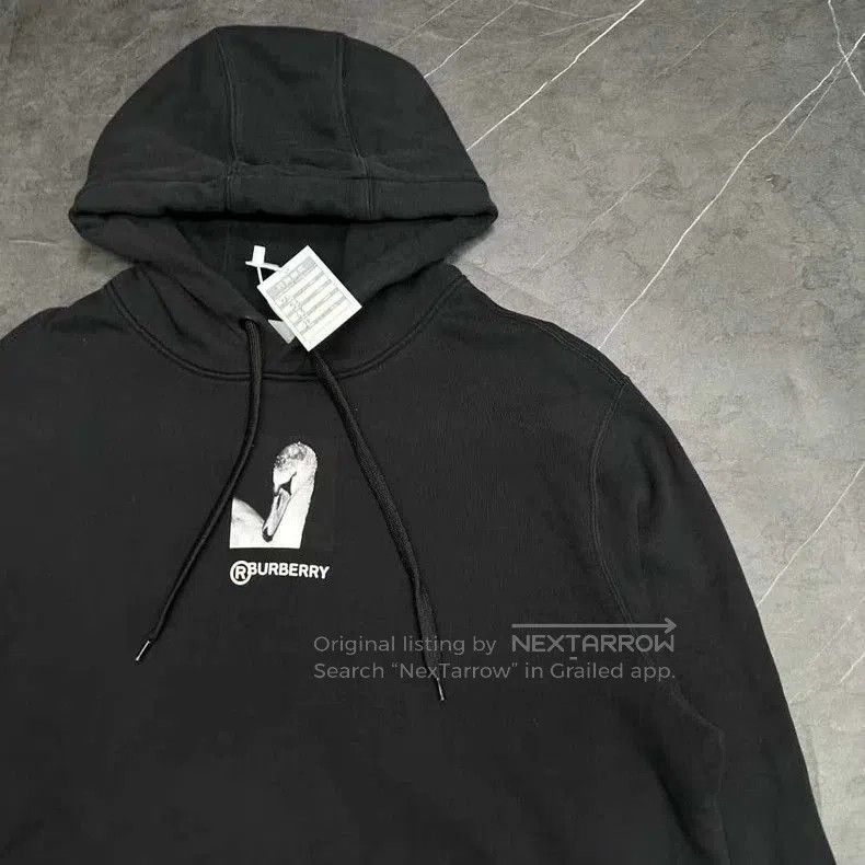 Burberry Burberry Black White Print Hoodie. Size US XL / EU 56 / 4 - 4 Thumbnail