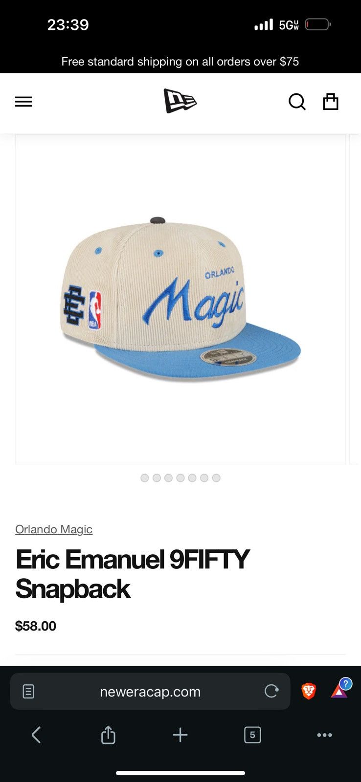 Eric Emanuel × New Era Eric Emanuel 9FIFTY Snapback - Orlando Magic Size ONE SIZE - 8 Thumbnail