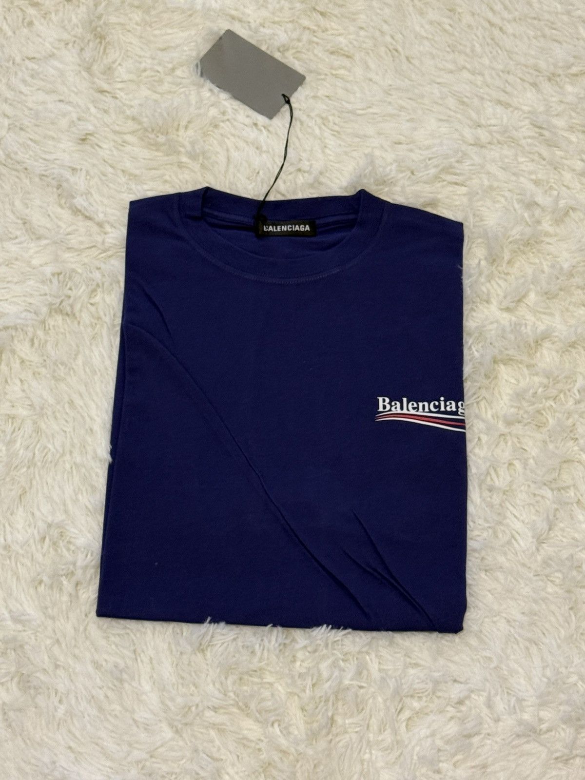 Balenciaga Balenciaga deep blue t shirt Size US S / EU 44-46 / 1 - 1 Thumbnail