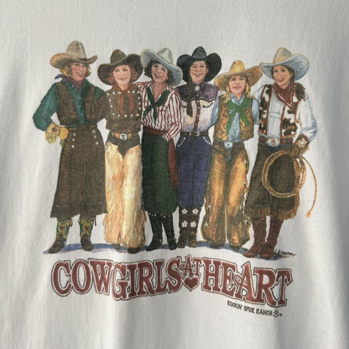 Vintage Vintage Cow Girls At Heart Tee Size US L / EU 52-54 / 3 - 3 Thumbnail