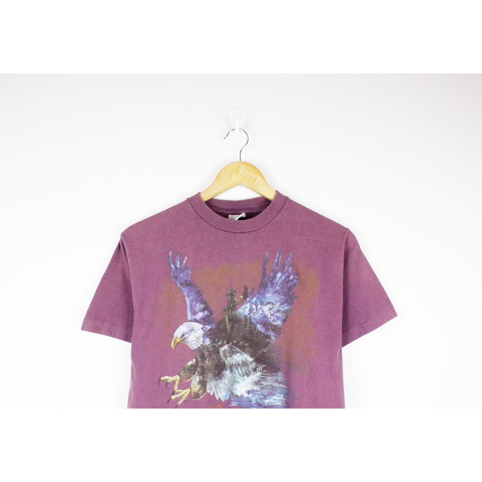 Vintage Vintage Anvil Alaska Eagle Washed Graphic Tee T-shirt USA Size US XS / EU 42 / 0 - 2 Thumbnail