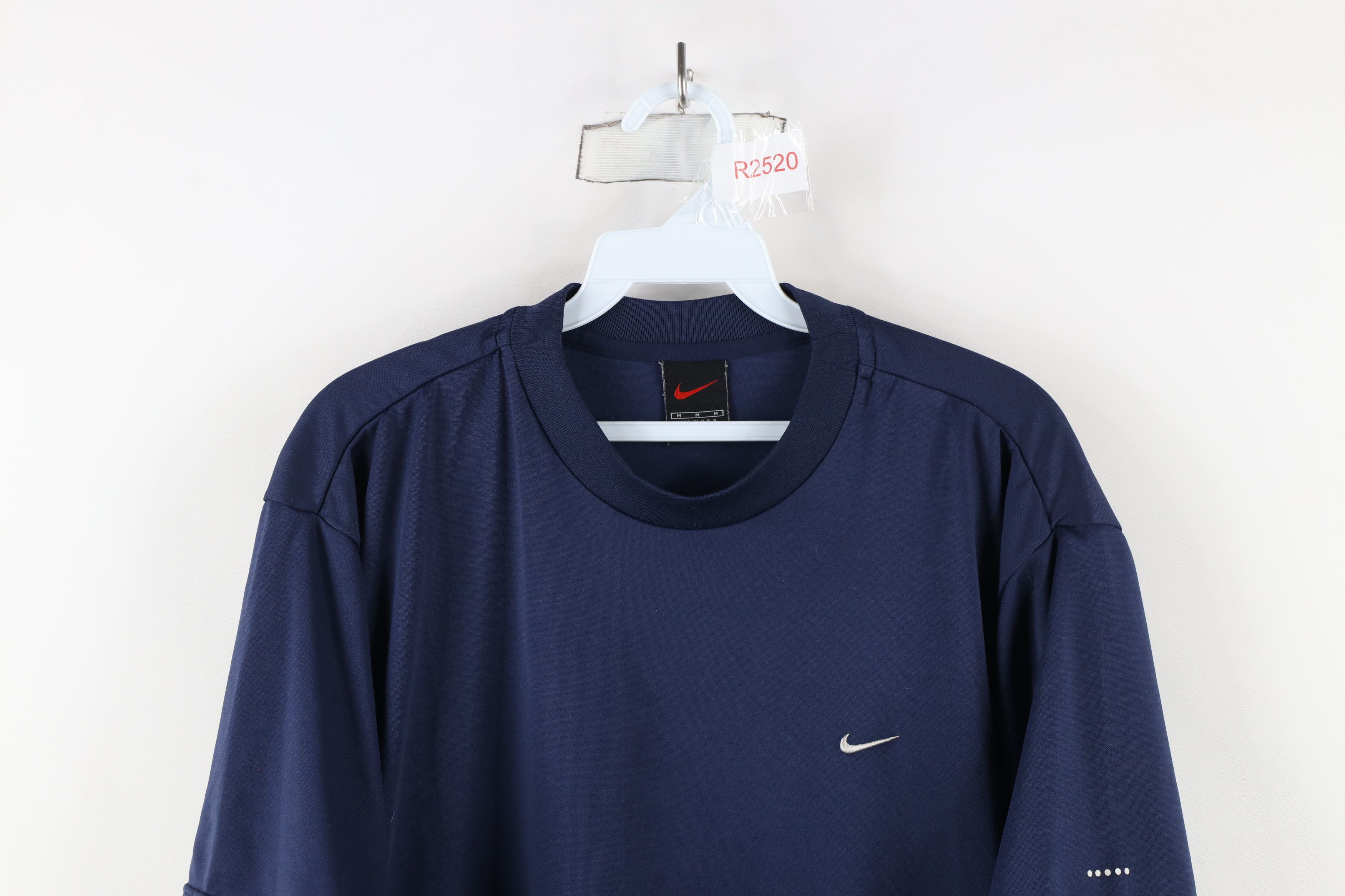 Nike × Vintage Vintage 90s Nike Mini Swoosh Knit Short Sleeve T-Shirt USA Size US M / EU 48-50 / 2 - 2 Thumbnail