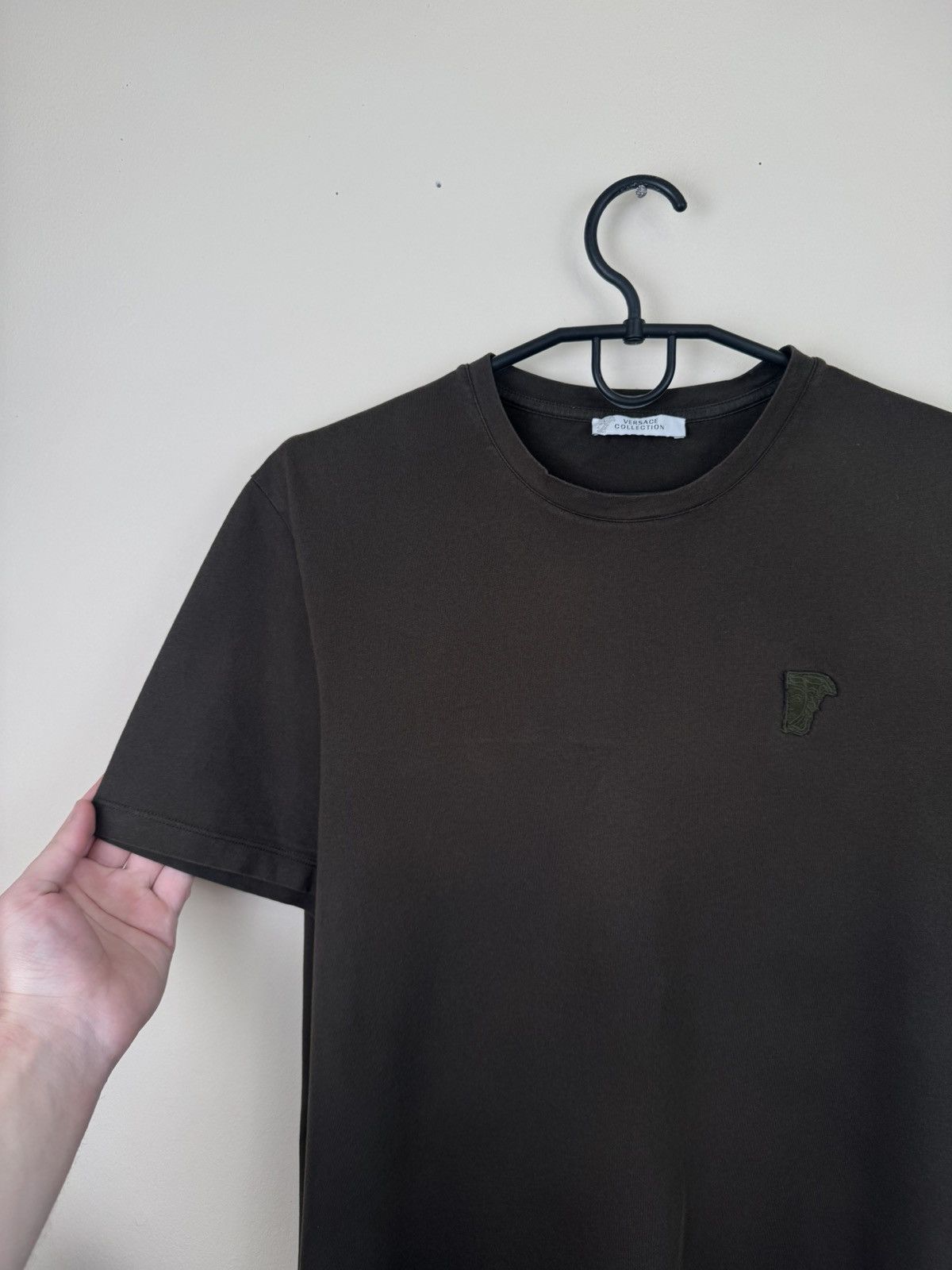 Versace Versace Collection T-Shirt Men Dark Green Logo Size S Olive Size US S / EU 44-46 / 1 - 8 Thumbnail