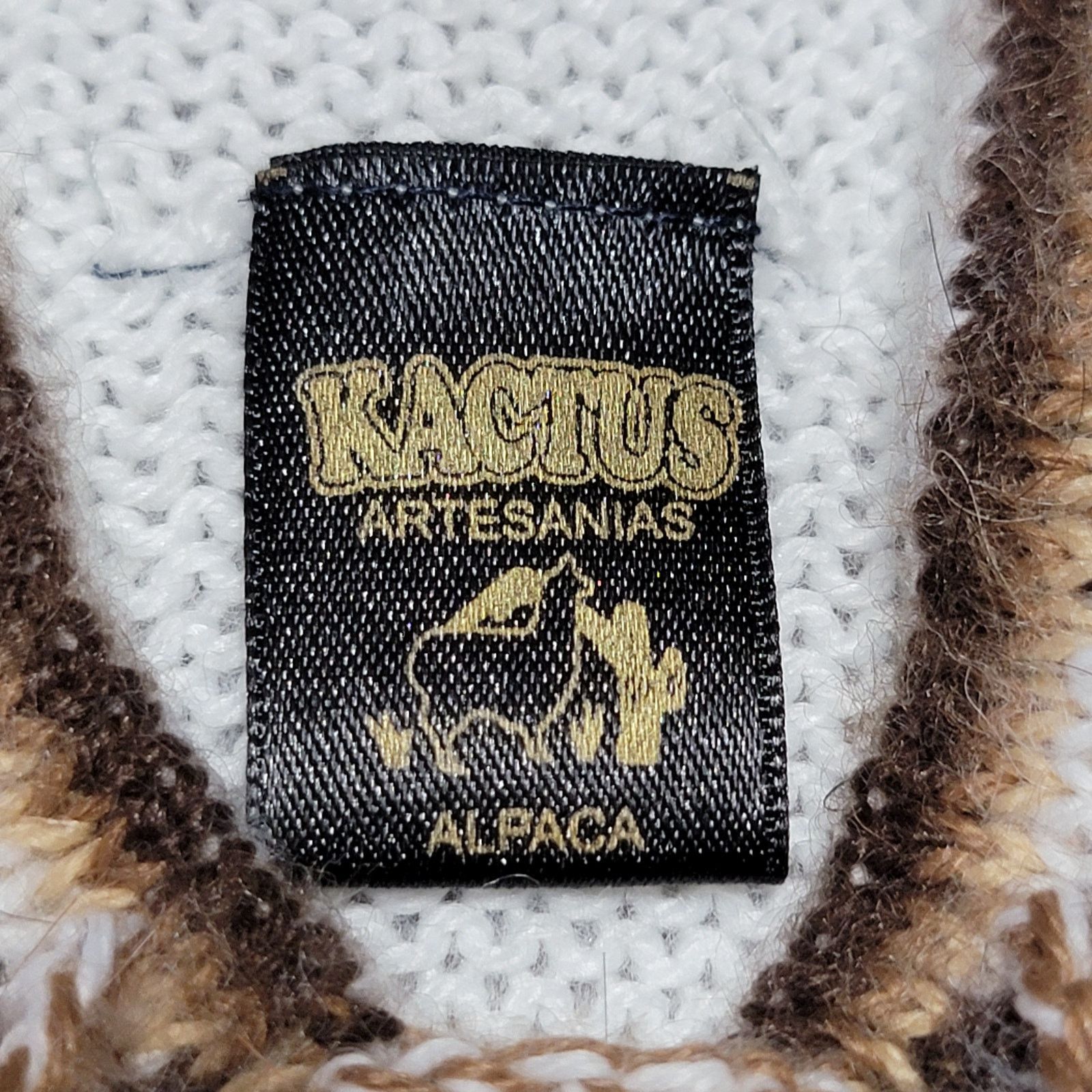 Other Kactus Long Knitted Hooded Sweater 100% Alpaca Wool -Size XS Size XS / US 0-2 / IT 36-38 - 4 Thumbnail