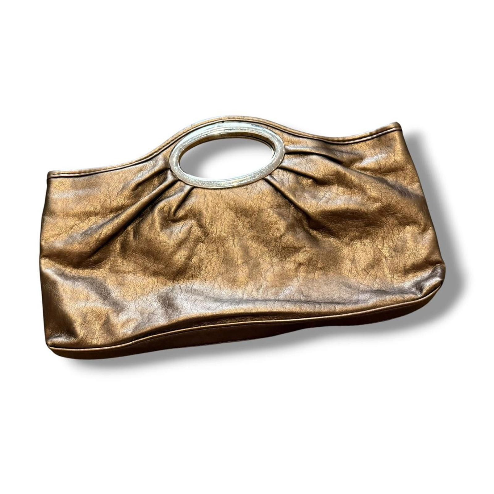 Other Bronze Tone Silver Hardware Metallic Handbag Size ONE SIZE - 1 Thumbnail