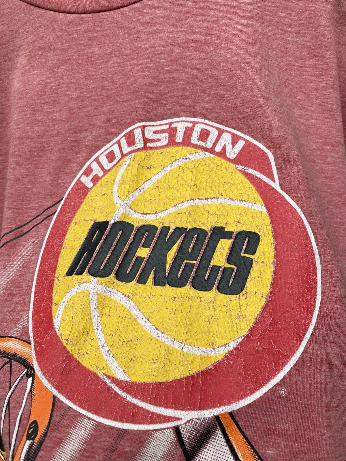 NBA Vintage Houston Rockets Magic Johnson Tee T Shirt Bulls 90s Size US M / EU 48-50 / 2 - 3 Thumbnail
