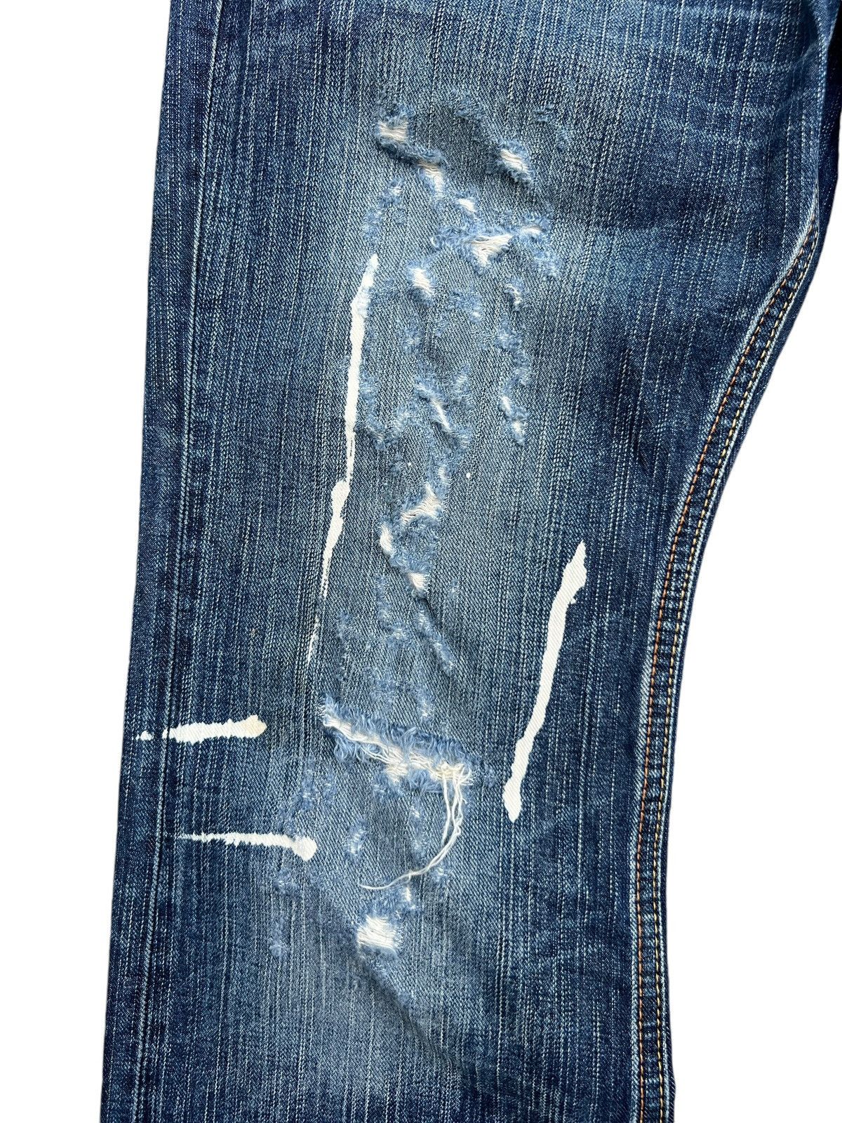 Japanese Brand Liberto Japan Paint Splatter Distressed Denim Jeans 30x27 Size 30" / US 8 / IT 44 - 5 Thumbnail