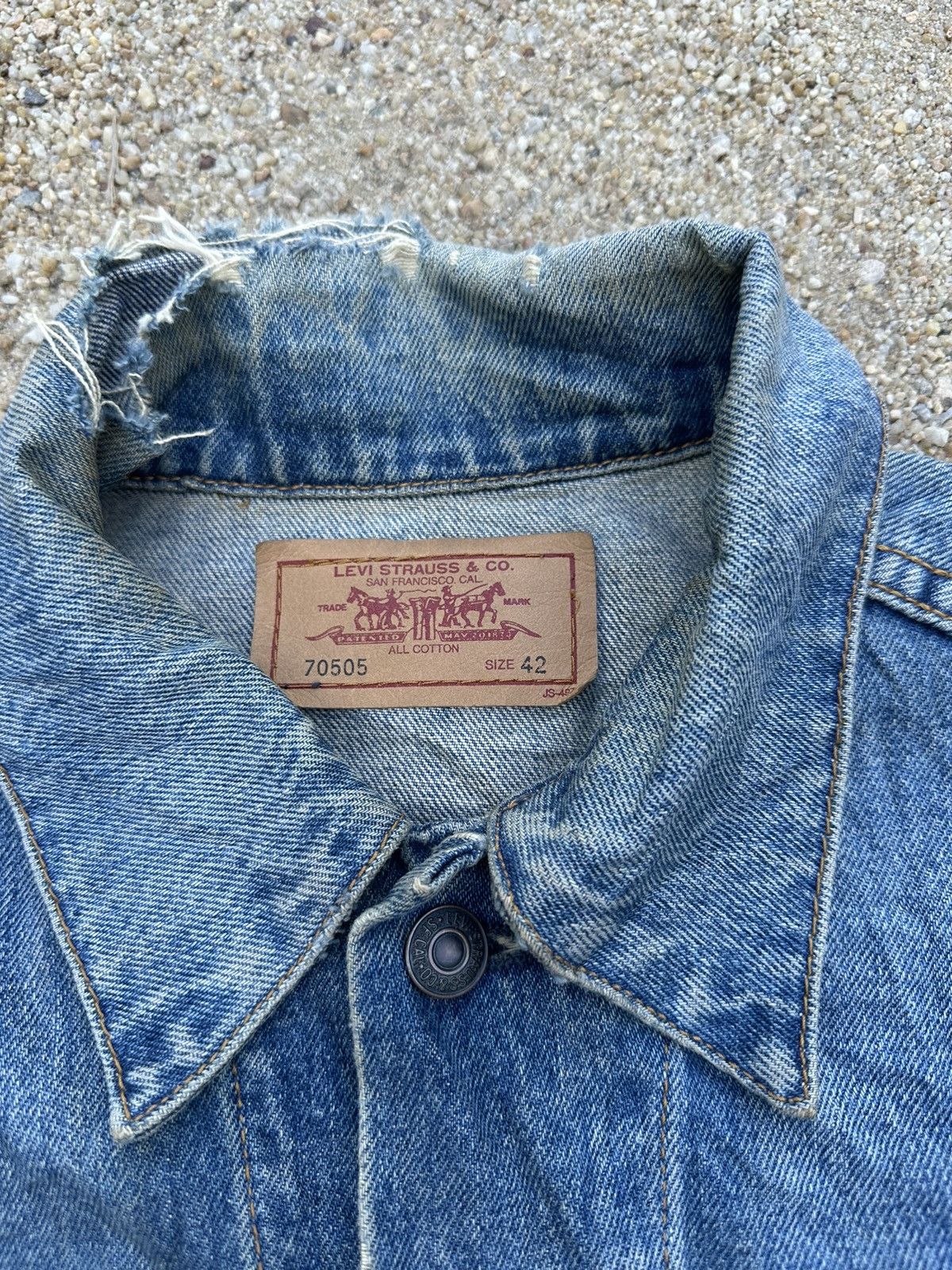 Levi's × Vintage Vintage 90s Levis Denim Tracker Jacket Size US L / EU 52-54 / 3 - 8 Thumbnail