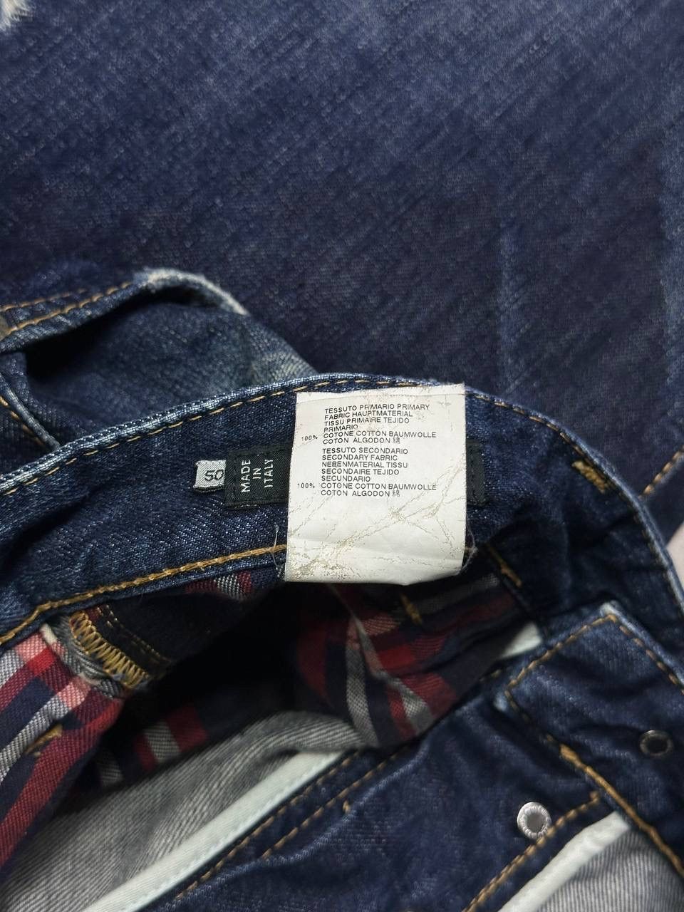 Dsquared2 Dsquared2 Dark Blue Denim Jeans Size 50 Italy Plaid Cuff Y2K Size US 34 / EU 50 - 17 Thumbnail