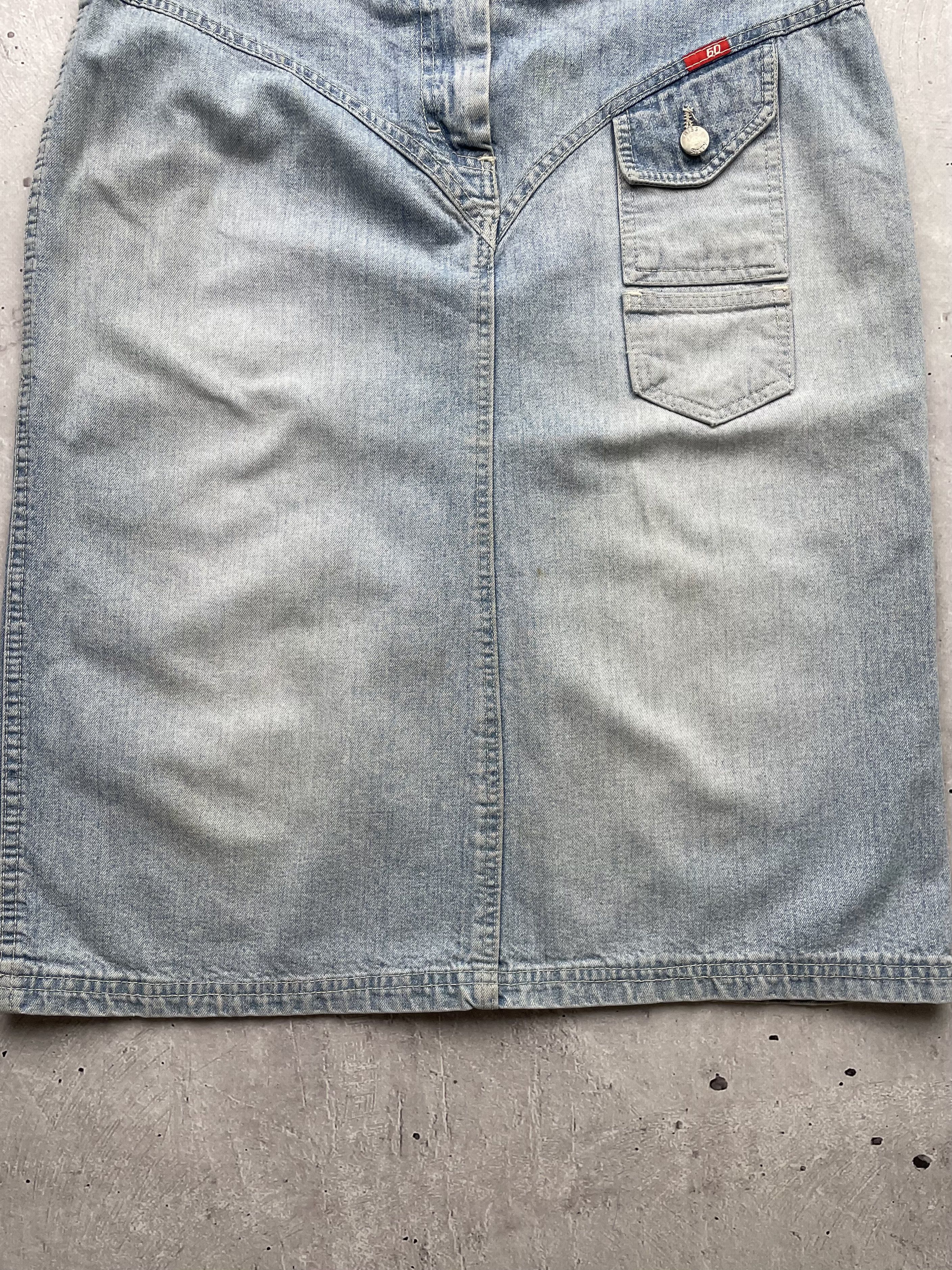 Miss Sixty × Vintage Miss Sixty Vintage Sun Faded Jeans Midi Skirt Size 30" / US 8 / IT 44 - 3 Thumbnail