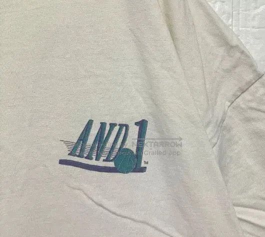 VINNY's Vintage AND1 90s Single Stitch T-Shirt. Size US L / EU 52-54 / 3 - 4 Thumbnail