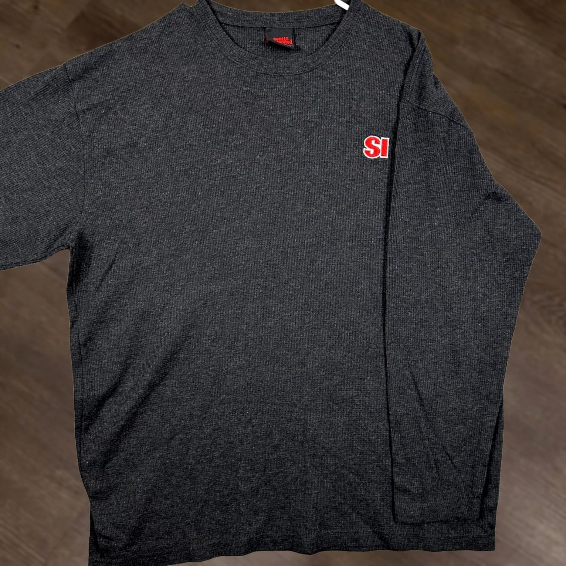 Vintage Sports Illustrated Sweatshirt Pullover Mens 2XL Black Waffle Knit Thermal Crew Size US XXL / EU 58 / 5 - 1 Thumbnail