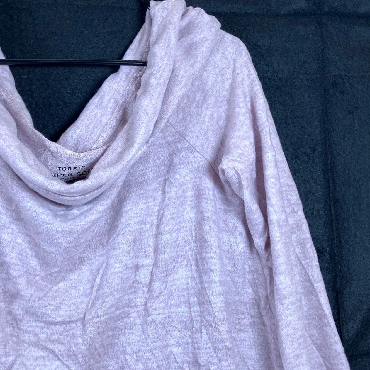 Torrid Torrid Women Blouse Purple Cowl Neck 3/4 Sleeve Tunic Stretch Size XS / US 0-2 / IT 36-38 - 5 Thumbnail