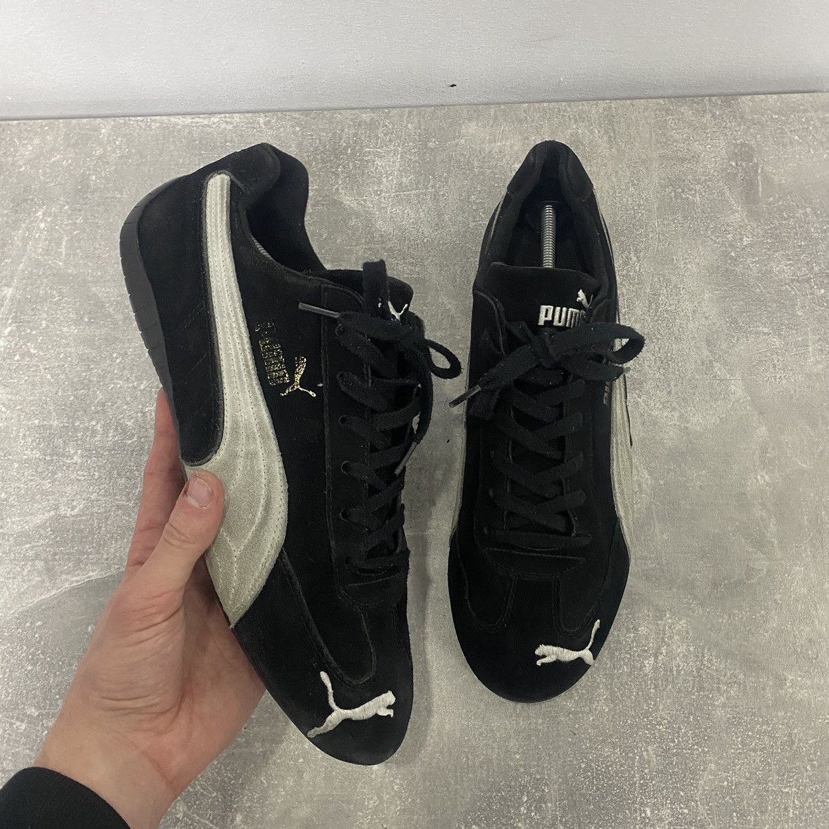 Puma Vintage Puma Speedcat SuedeBlack Sneakers Y2K Size US 12 / EU 45 - 1 Thumbnail