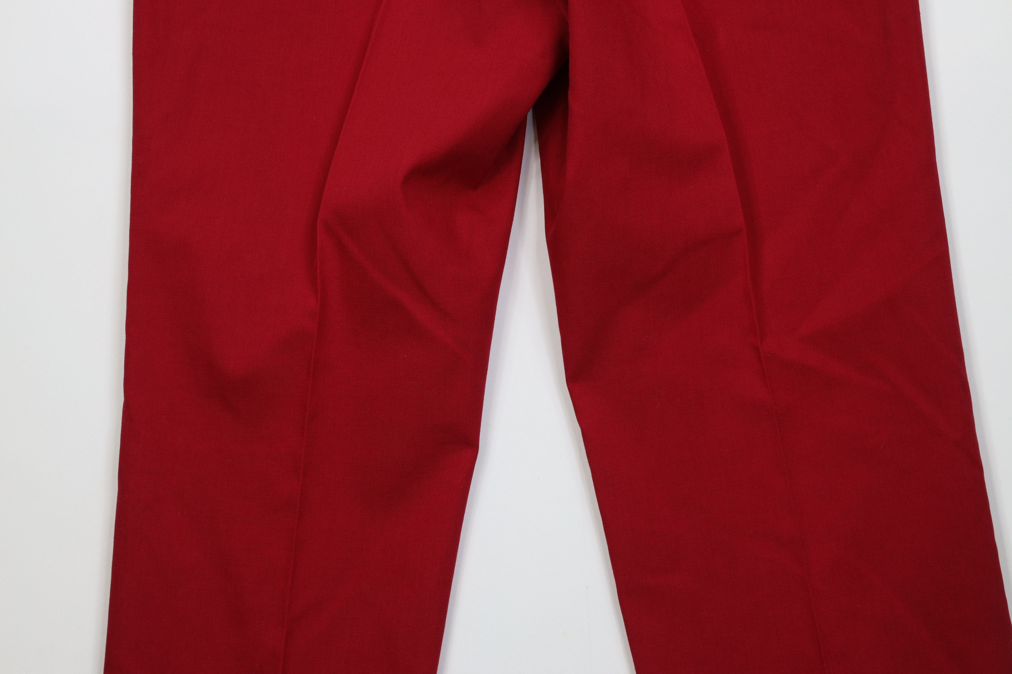 Vintage Vintage 70s Streetwear Flared Wide Leg Chino Pants Red USA Size US 36 / EU 52 - 14 Thumbnail