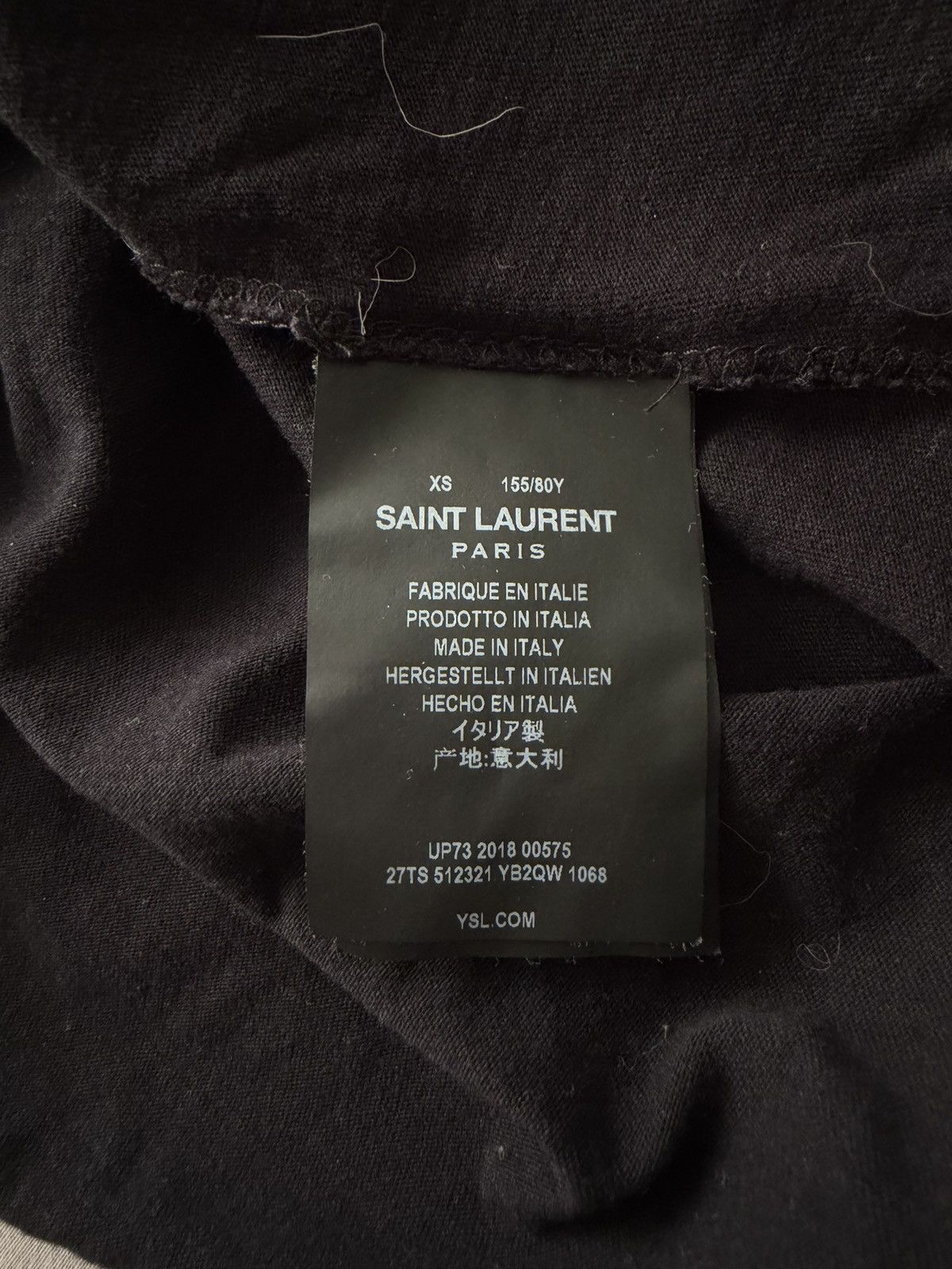 Saint Laurent Paris Saint Laurent Paris Logi T-Shirt Size US XS / EU 42 / 0 - 7 Thumbnail