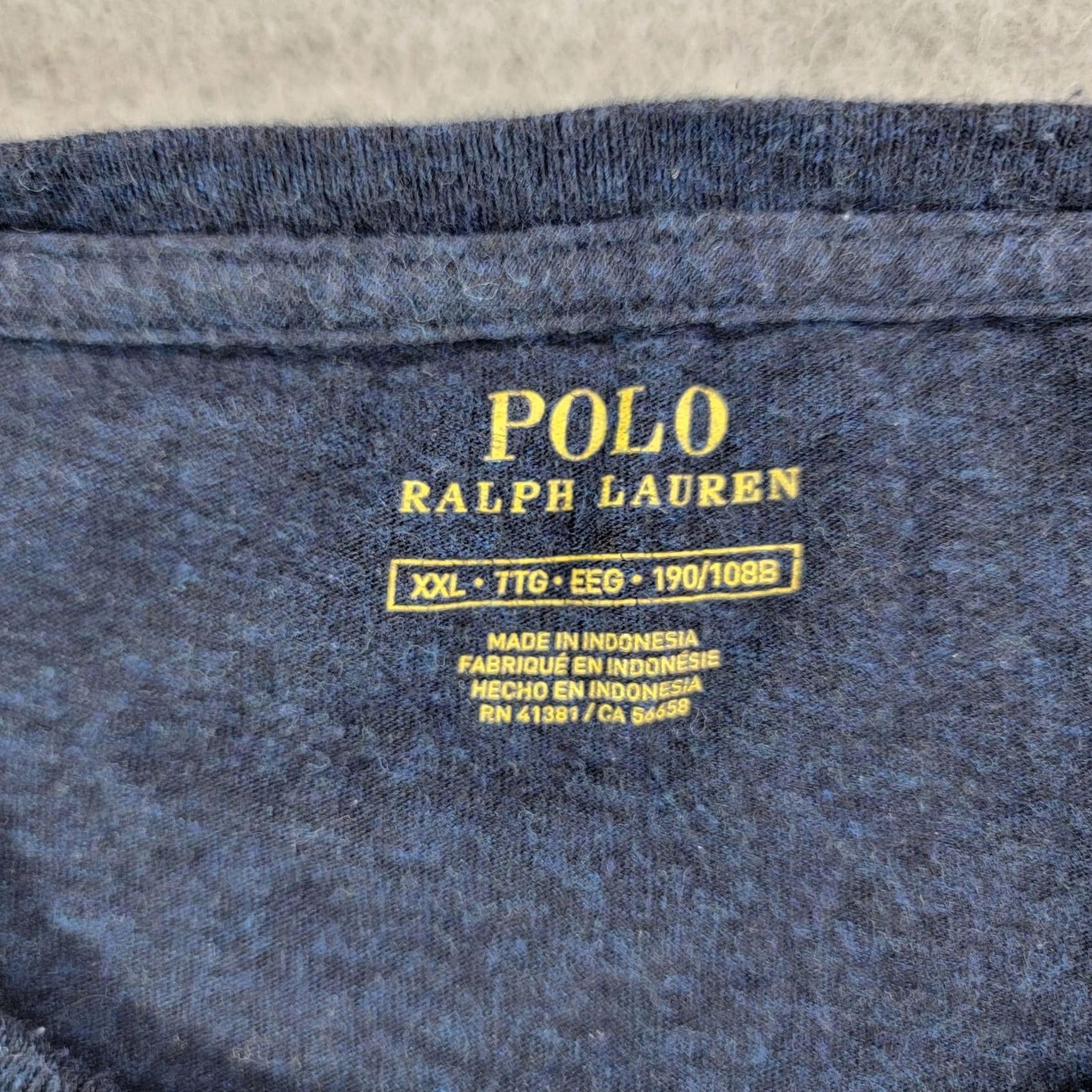 Polo Ralph Lauren Polo Ralph Lauren Shirt Mens 2XL Blue Crewneck Short Sleeve Embroidered Pony Size US XXL / EU 58 / 5 - 3 Thumbnail