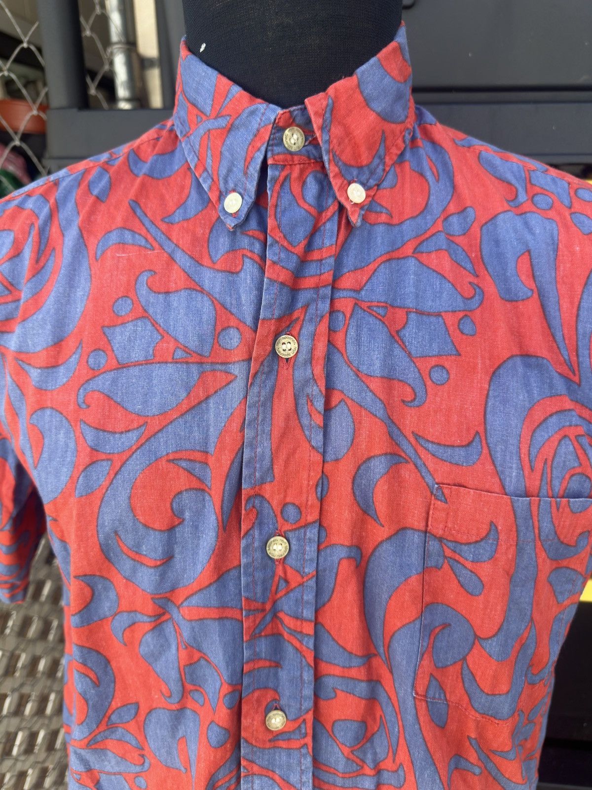 Reyn Spooner Reyn Spooner Alfred Shaheen Red/Blue Full Button Men's M Size US M / EU 48-50 / 2 - 3 Thumbnail