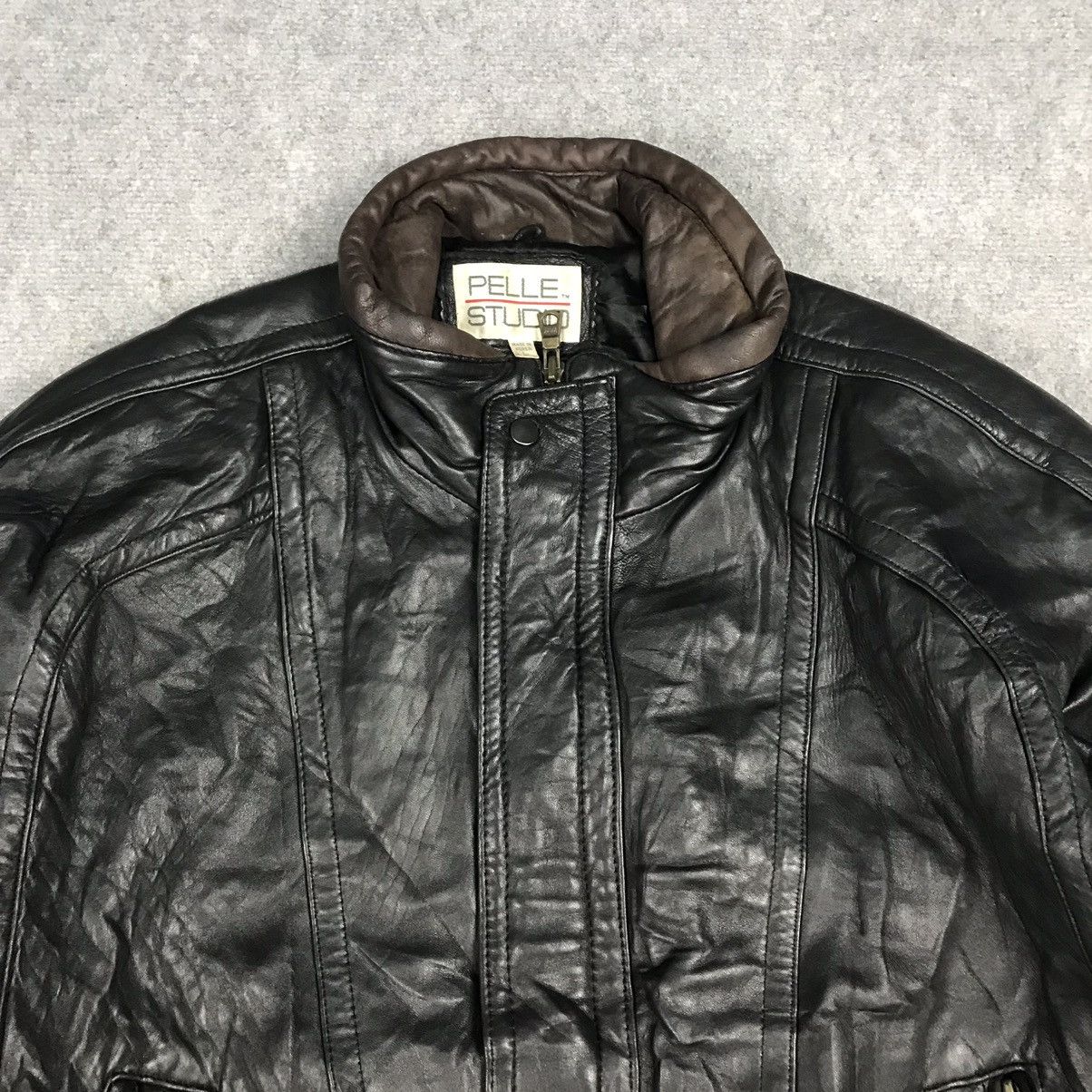 Japanese Brand PELLE STUDIO PUNK LEATHER BOMBER JACKET Size US L / EU 52-54 / 3 - 2 Thumbnail