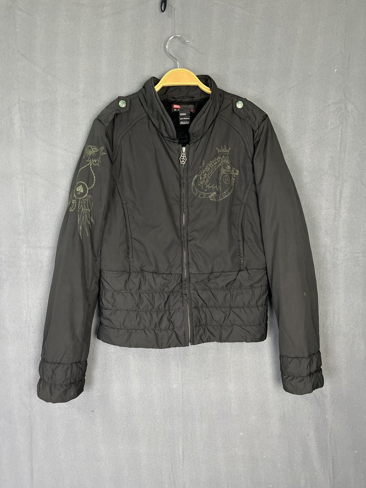 Cowboy Equipment × Diesel Diesel Bandit Embroidered Cowgirl & a Beast Cropped Jacket Size M / US 6-8 / IT 42-44 - 2 Thumbnail