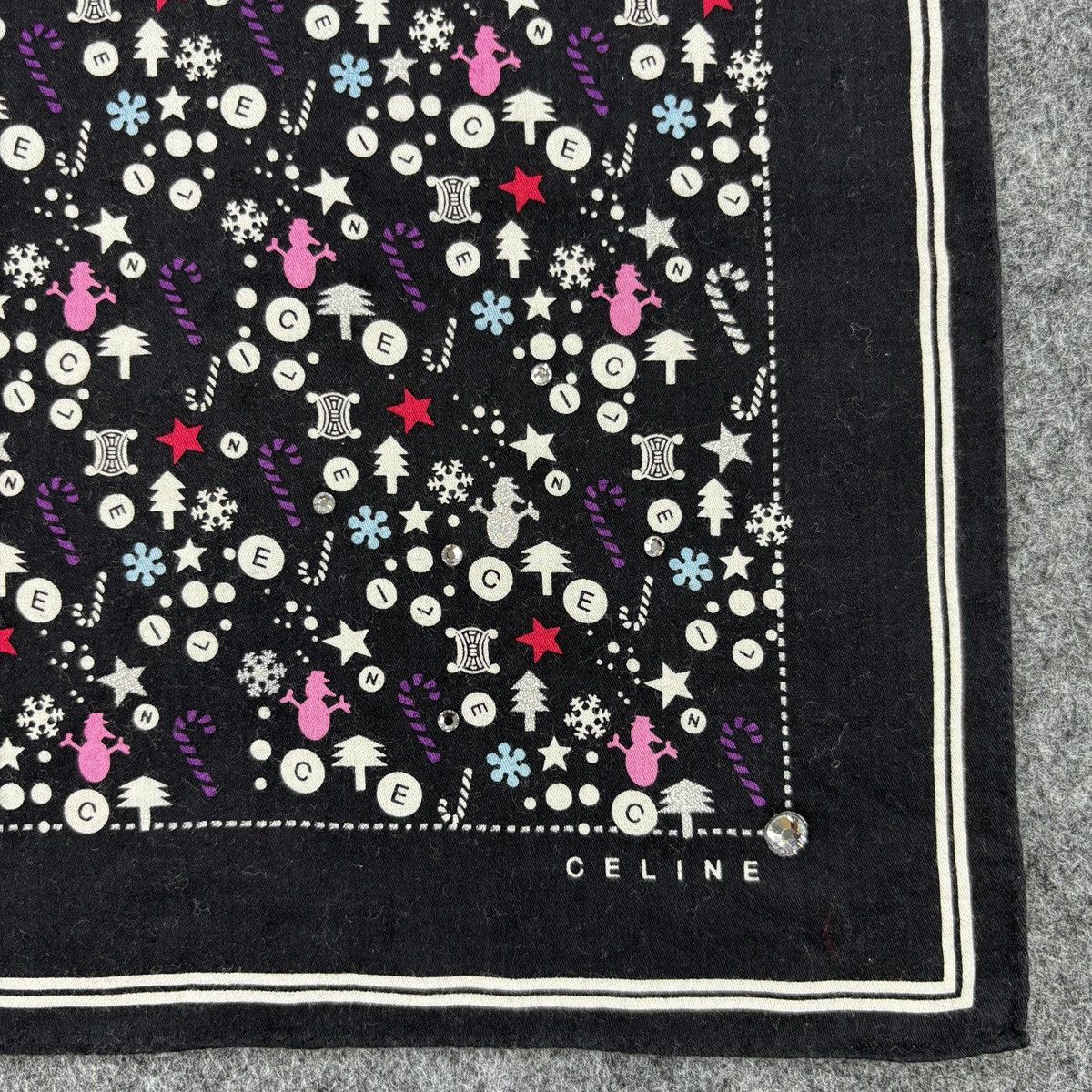 Vintage Celine Handkerchief # E062 # Bandana # Neckerchief Size ONE SIZE - 4 Thumbnail