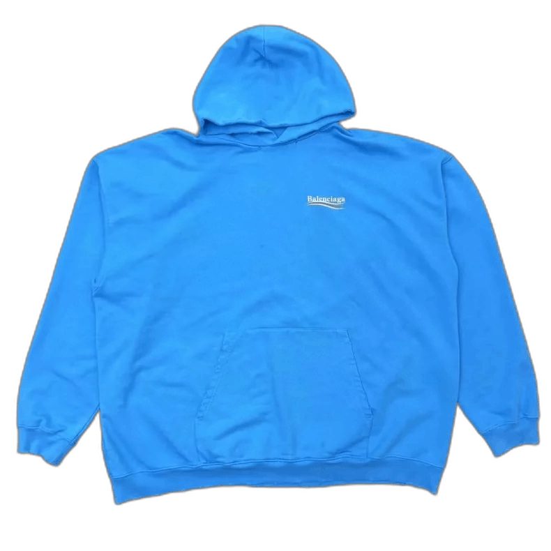 balenciaga blue hoodie with logo