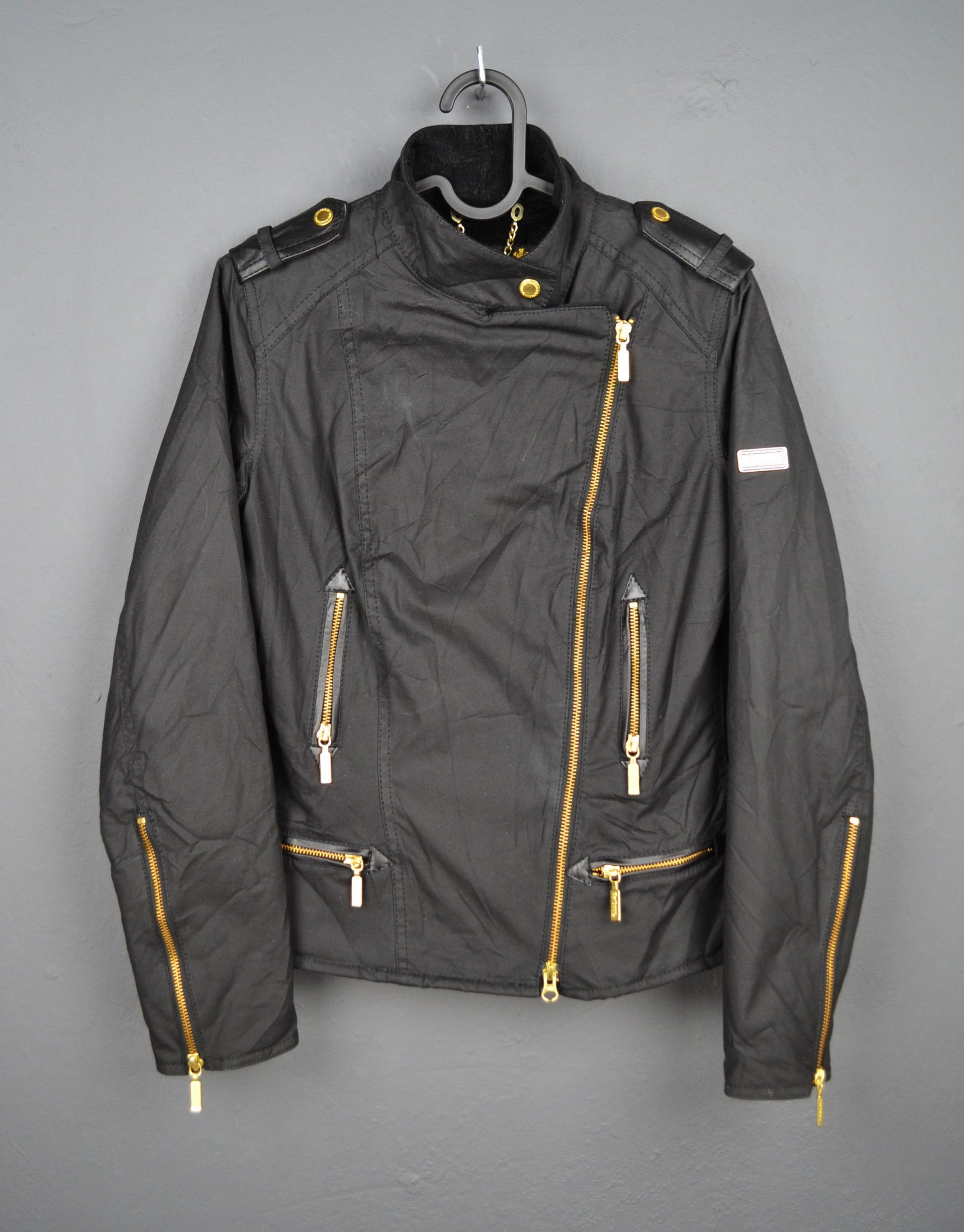Barbour Barbour International Chicara Wax Jacket Biker Black Streak Size S / US 4 / IT 40 - 2 Thumbnail