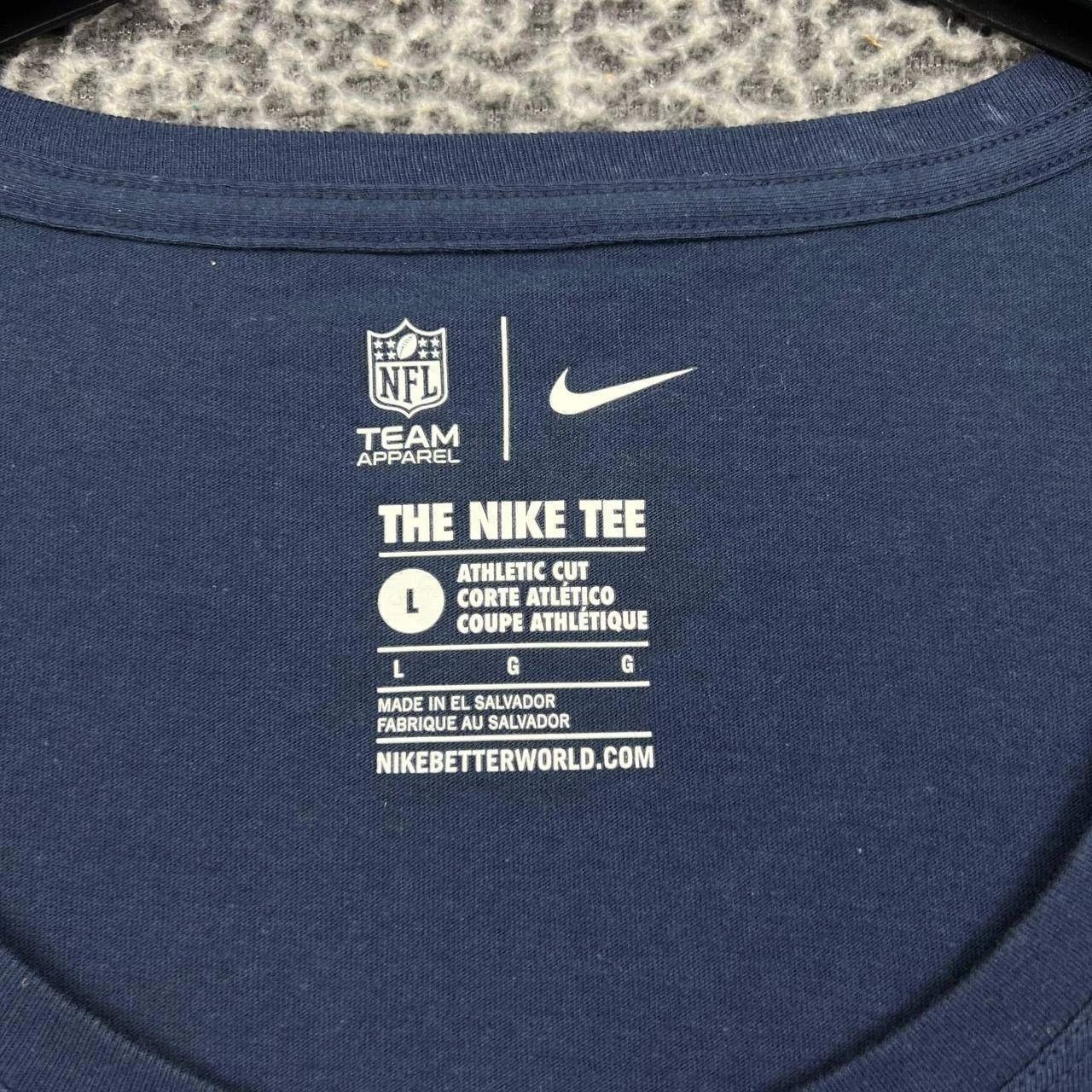 Nike Nike Shirt Women Blue New England Patriots NFL Cotton New L Size L / US 10 / IT 46 - 2 Thumbnail