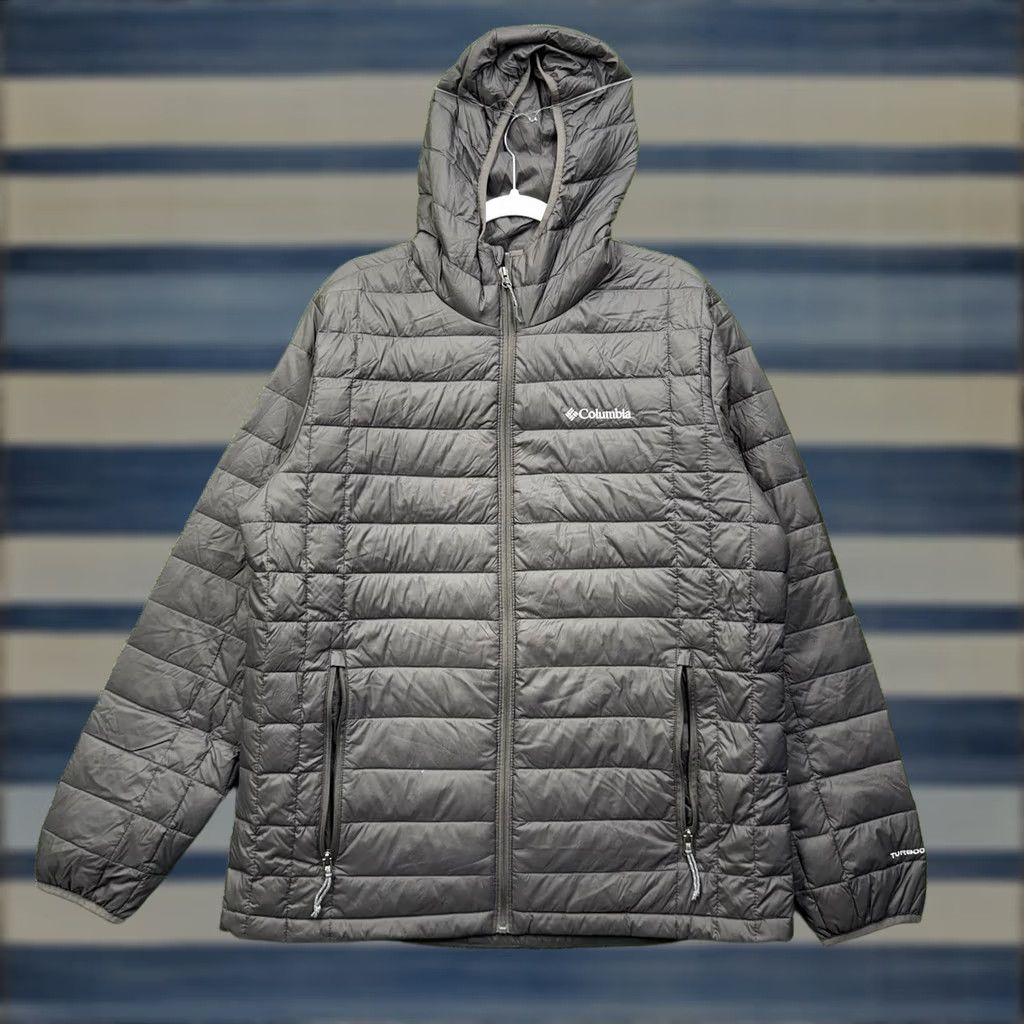 Vintage Columbia Omni-Heat Turbo Down Jacket Mens Large 740TD Black Zip Up Puffer Hooded Outerwear Size US L / EU 52-54 / 3 - 1 Thumbnail