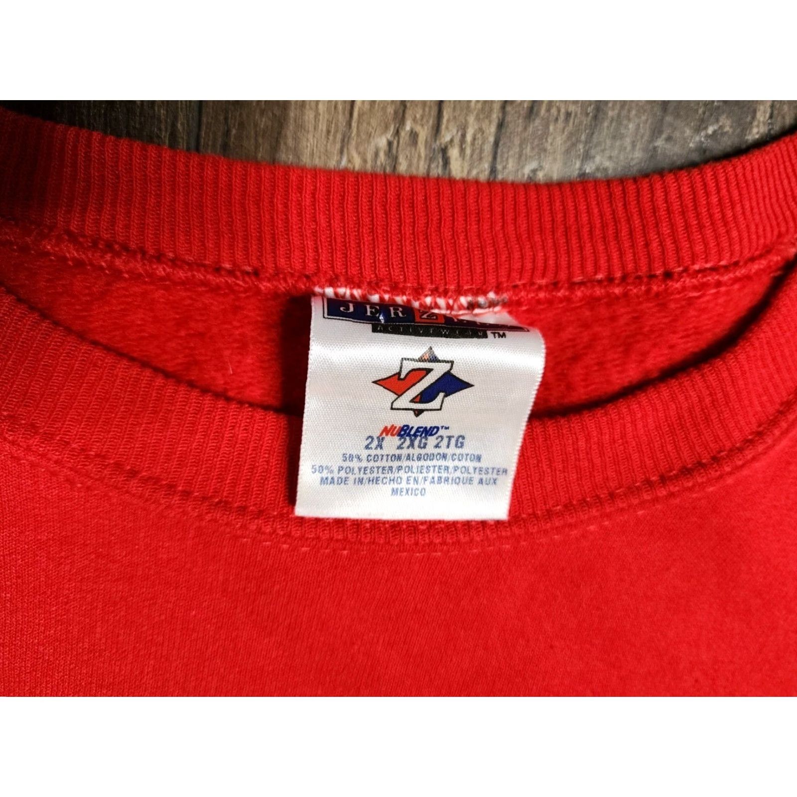 Vintage VINTAGE American Eagle Sweatshirt Crewneck 2XL Red 90s Mens Pullover Cotton Blend Sweatshirt Size US XXL / EU 58 / 5 - 4 Thumbnail