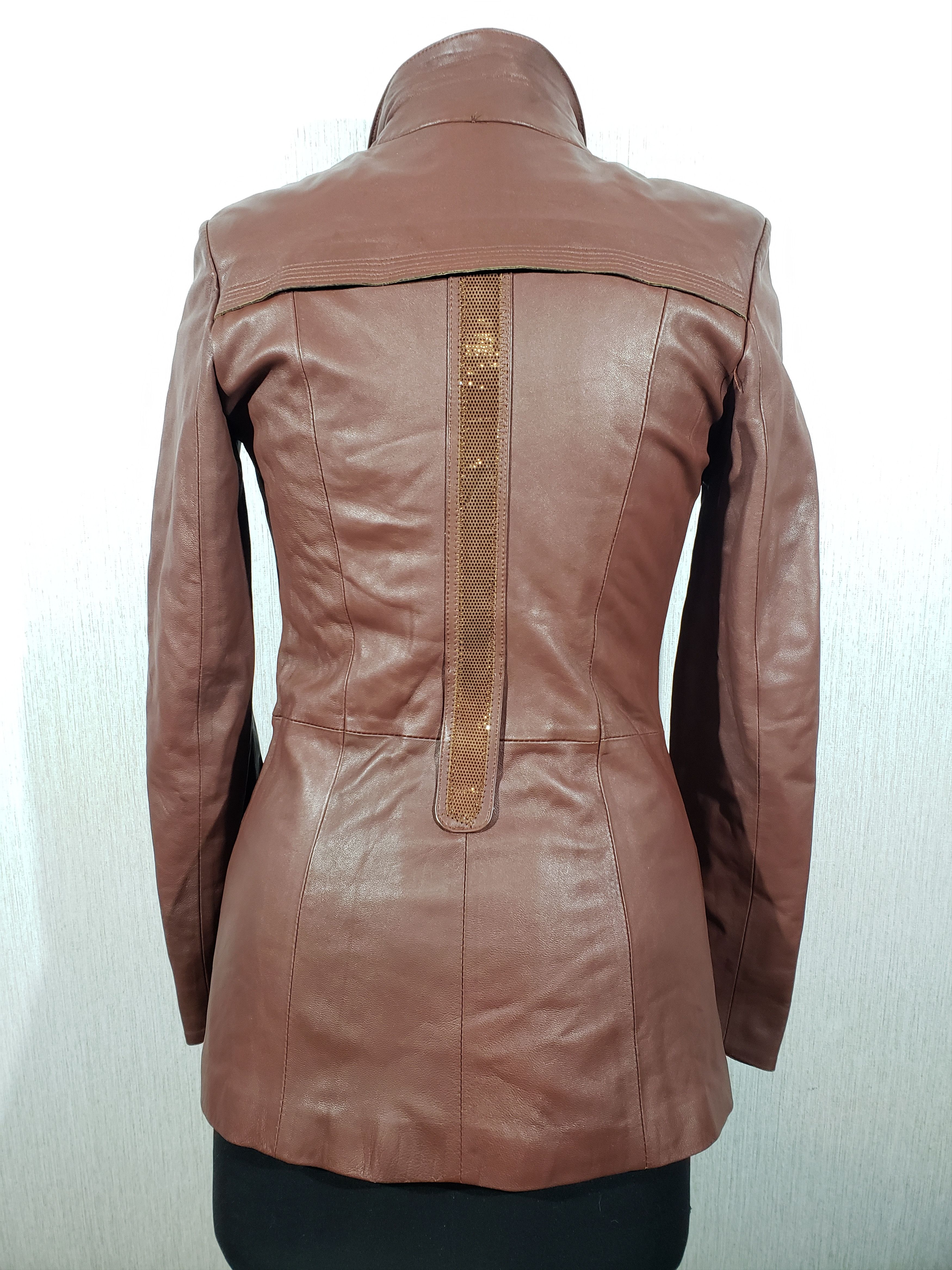 Other Stylish brown leather women's jacket. Size M / US 6-8 / IT 42-44 - 5 Thumbnail
