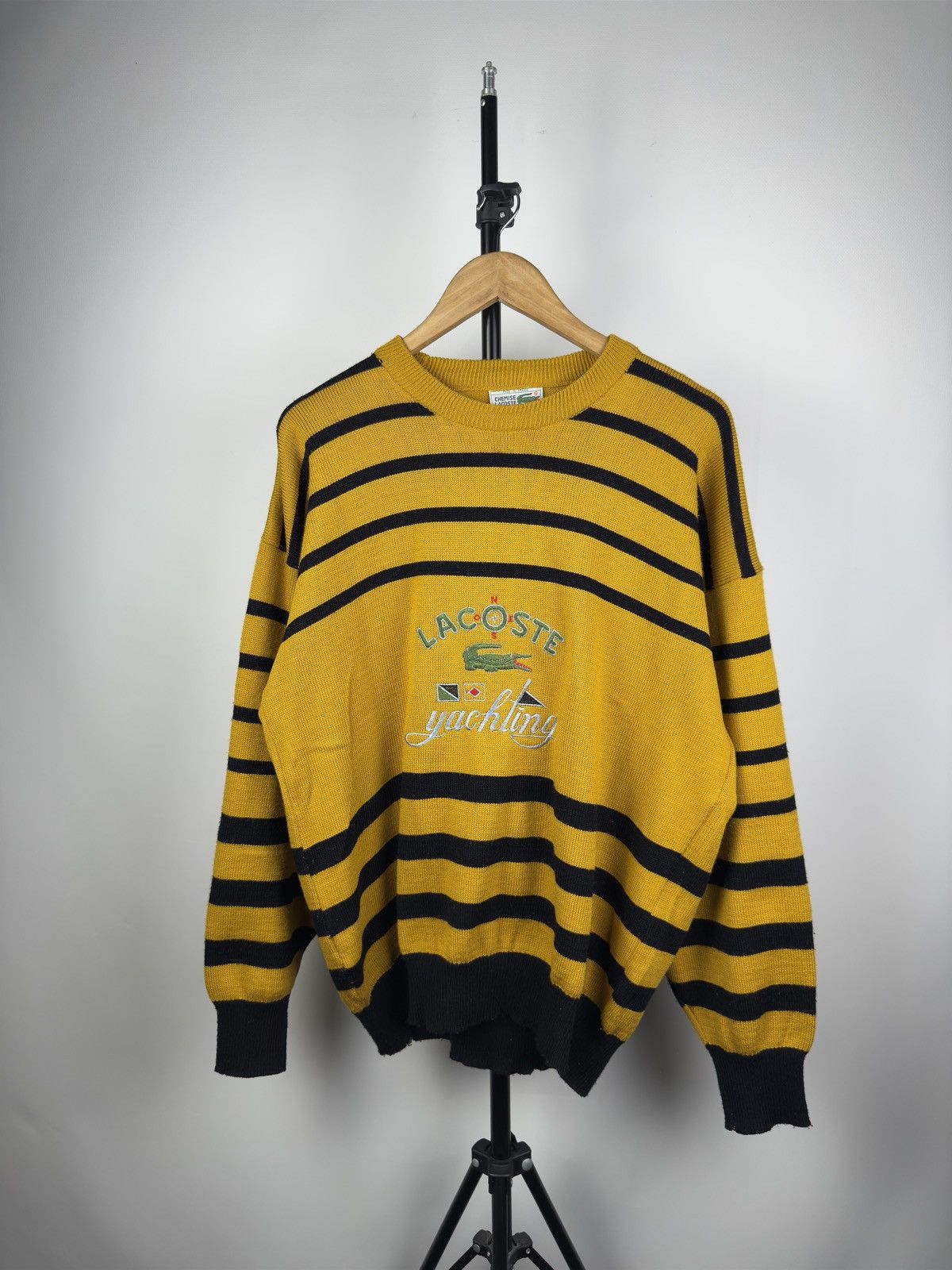 Lacoste × Vintage LACOSTE Vintage Sweater 90s Big Logo Supreme Sweatshirt Size US L / EU 52-54 / 3 - 1 Thumbnail