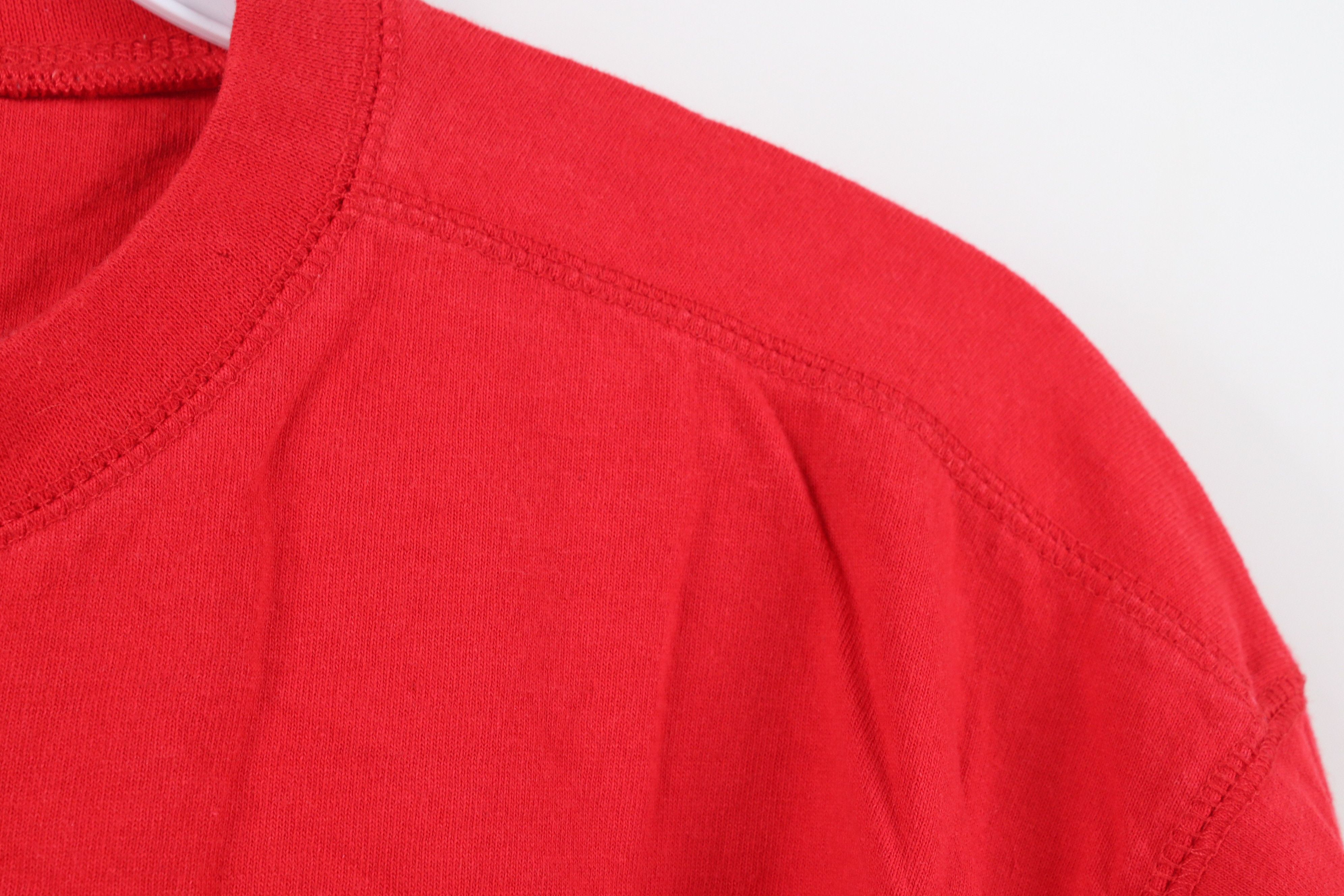 Vintage Vintage 90s Streetwear Blank Cotton Henley T-Shirt Red Size US M / EU 48-50 / 2 - 5 Thumbnail