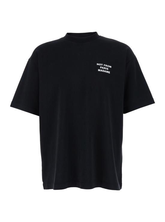 Tシャツ・カットソー DROLE DE MONSIEUR Men T Shirts TS262 CO167OW White Optic White Cotton Classic T-Shirt