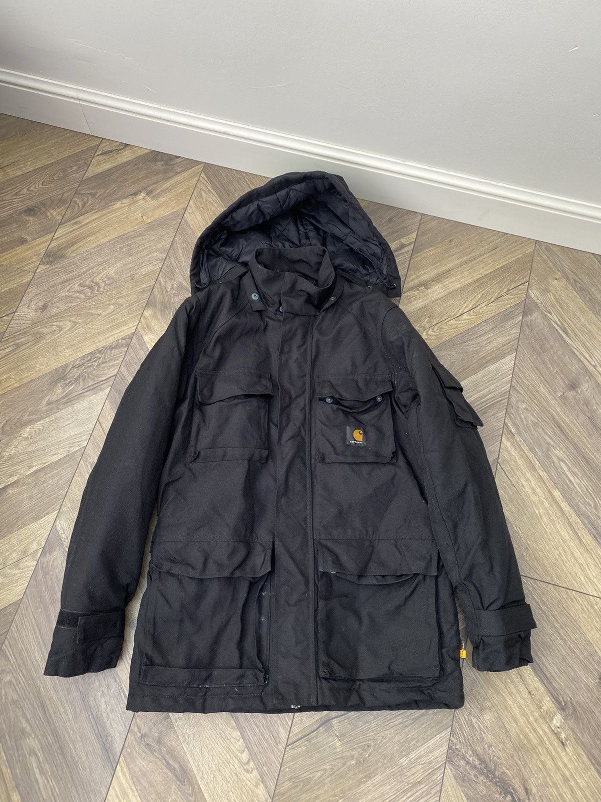 Carhartt × Vintage Vintage Carhartt Motorcycle Black Jacket Size US S / EU 44-46 / 1 - 1 Thumbnail