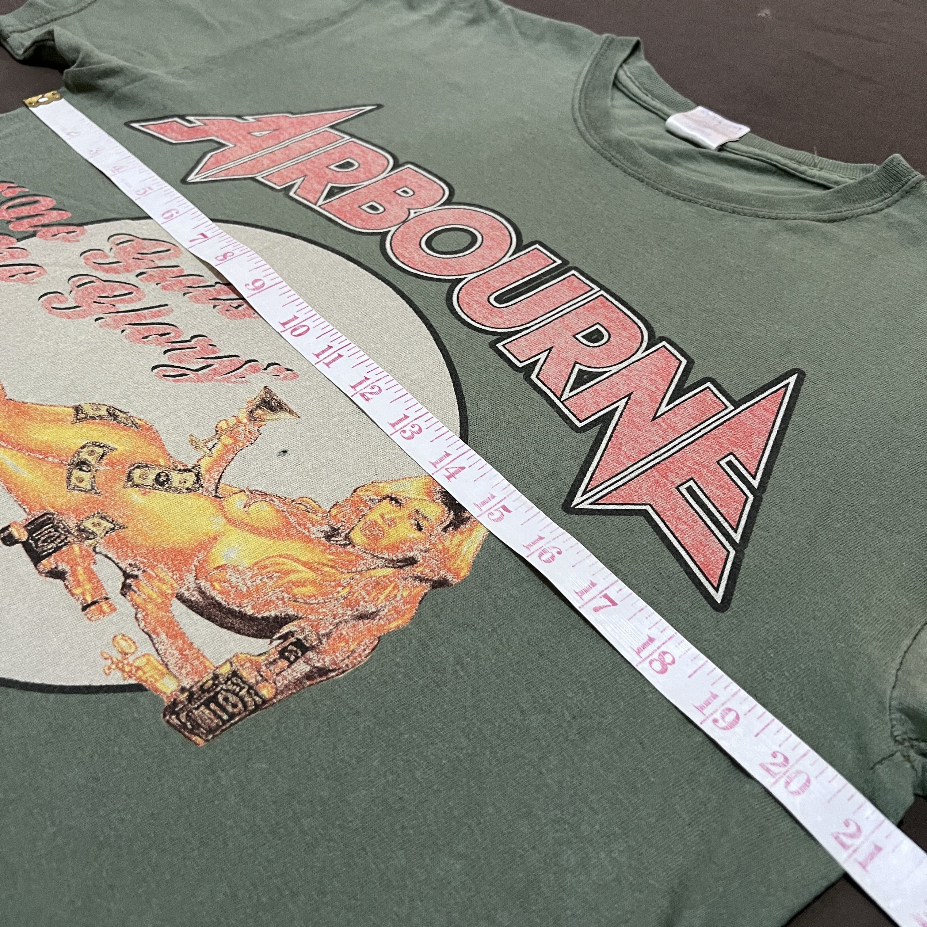 Band Tees × Vintage Vintage Y2K Airbourne Promo Tee Faded Heavy metal Size US M / EU 48-50 / 2 - 8 Thumbnail