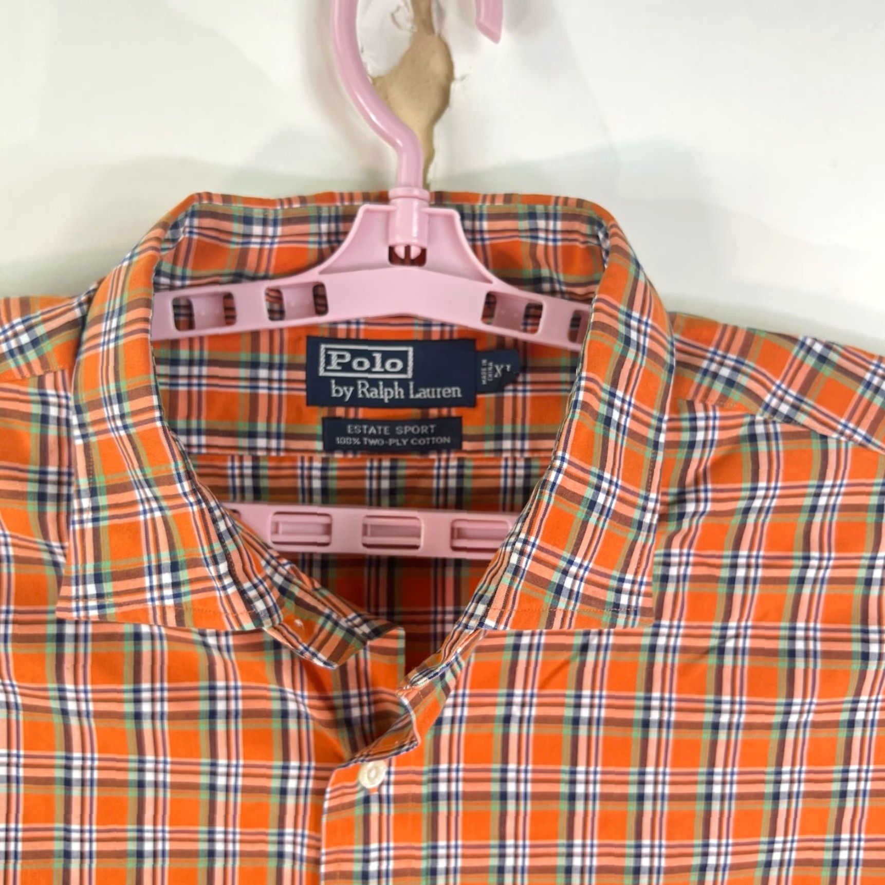 Polo Ralph Lauren Polo By Ralph Lauren Shirt Estate Sport Plaid Button Up Mens Size XL Orange Size US XL / EU 56 / 4 - 3 Thumbnail