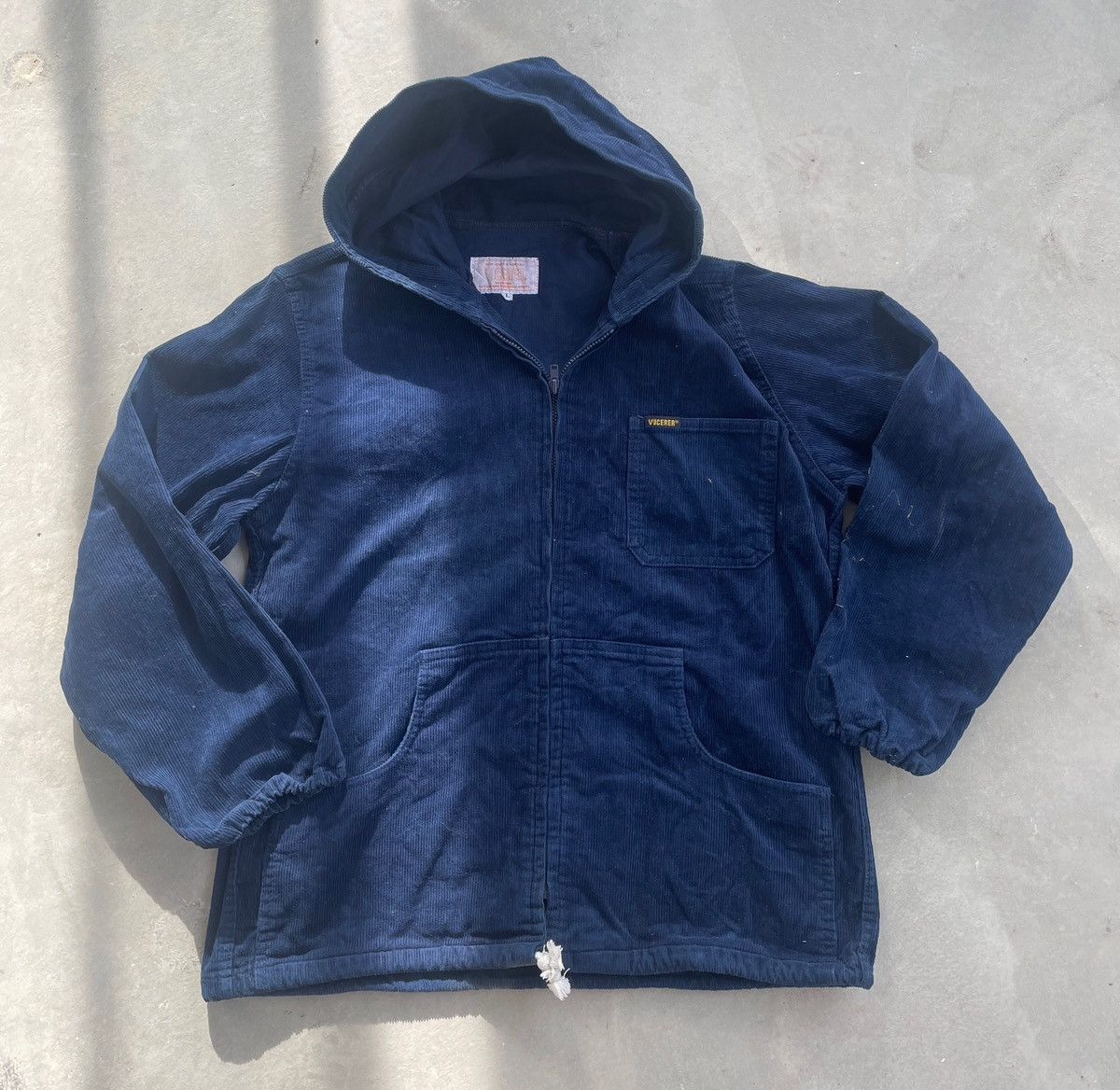 Japanese Brand VICERER CORDUROY HOODIE MID ZIPPER SWEATER Size US M / EU 48-50 / 2 - 1 Thumbnail