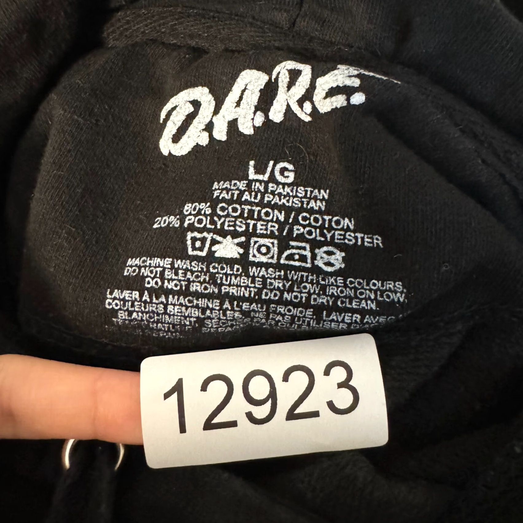 Vintage DARE Hoodie Sweatshirt Medium Black Graphic Drugs Promo Merch Sweater Jacket Mens M Black Graphic D.A.R.E. Pullover 90s? Size US M / EU 48-50 / 2 - 7 Thumbnail