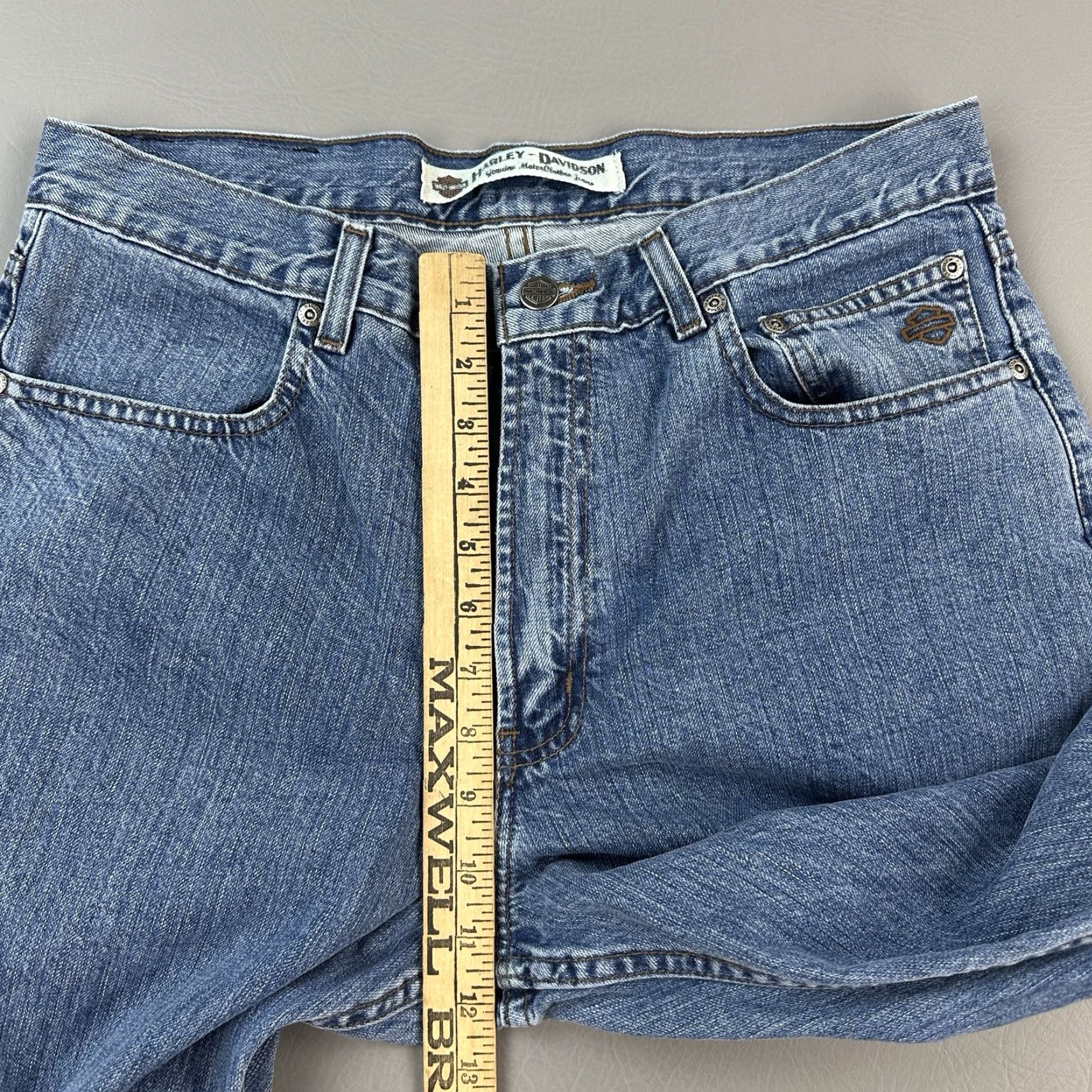 Harley Davidson Vintage Harley-Davidson Jeans Mens 34x34 Medium Wash Denim Straight Biker Y2K jeans Mens 34 Blue USA 90s Harley-Davidson Size US 34 / EU 50 - 5 Thumbnail