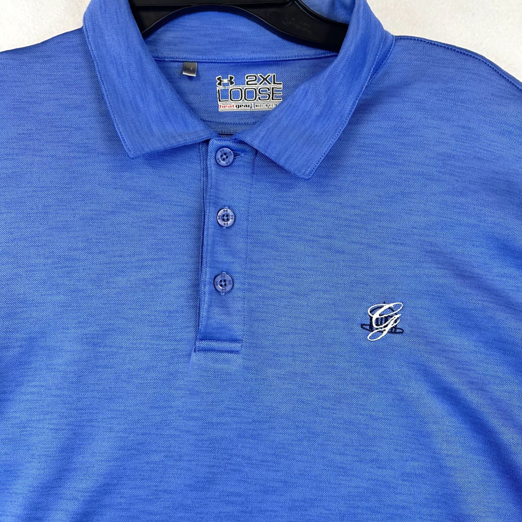 Under Armour Under Armour Golf Performance Polo Mens 2XL HeatGear Breathable Moisture Wicking Short Sleeve Collared Golf Polo Mens 2XL Blue Size US XXL / EU 58 / 5 - 3 Thumbnail