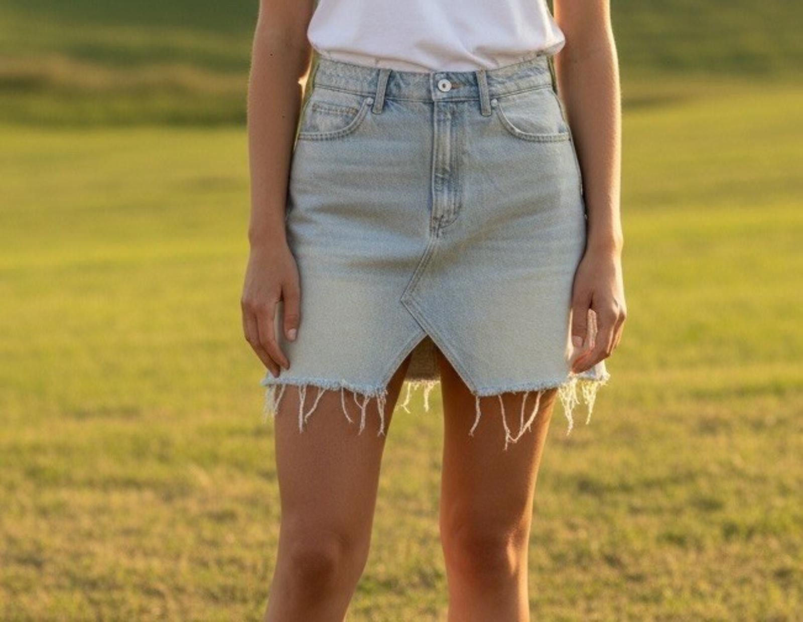 Other Abrand Jeans Denim Distressed Skirt - Size AU/UK6 US 2 Size 26" / US 2 / IT 38 - 1 Thumbnail