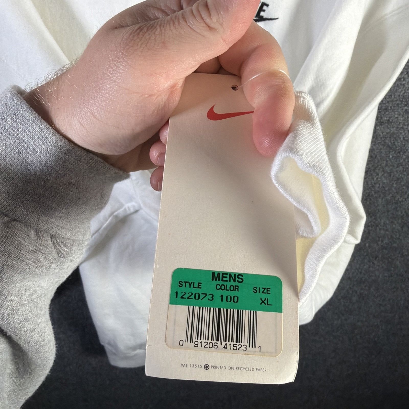 Nike Vintage Nike Hoodie Mens 2XL White 90s Swoosh Baggy Skate Size US XXL / EU 58 / 5 - 6 Thumbnail