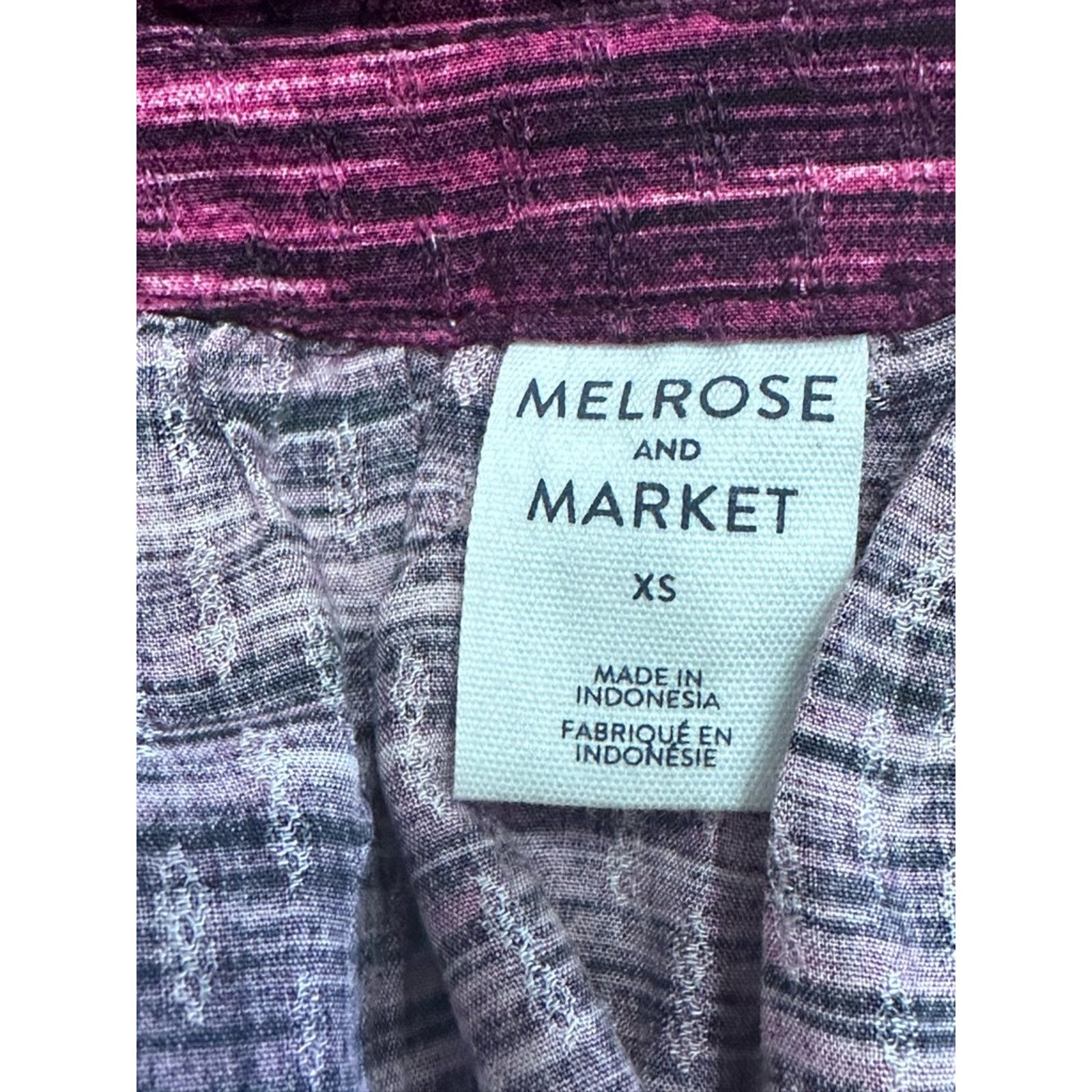 Other Melrose & Market Blouse Striped Long Sleeve Purple Womens XS Size XS / US 0-2 / IT 36-38 - 7 Thumbnail