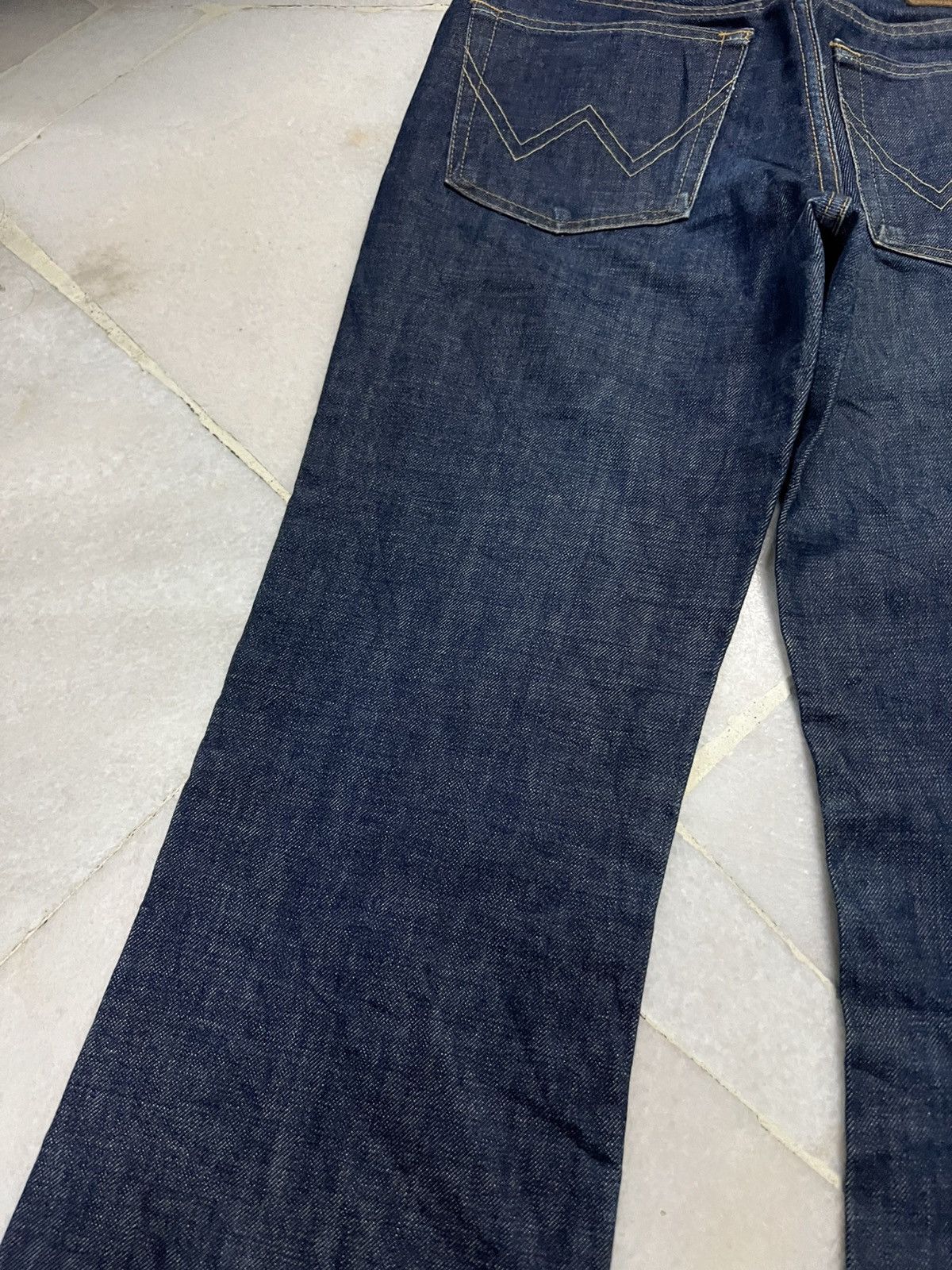 Japanese Brand 💥Flare💥90s Edwin 800SX Distress Bell Bottom Flare Jean Size US 29 - 17 Thumbnail