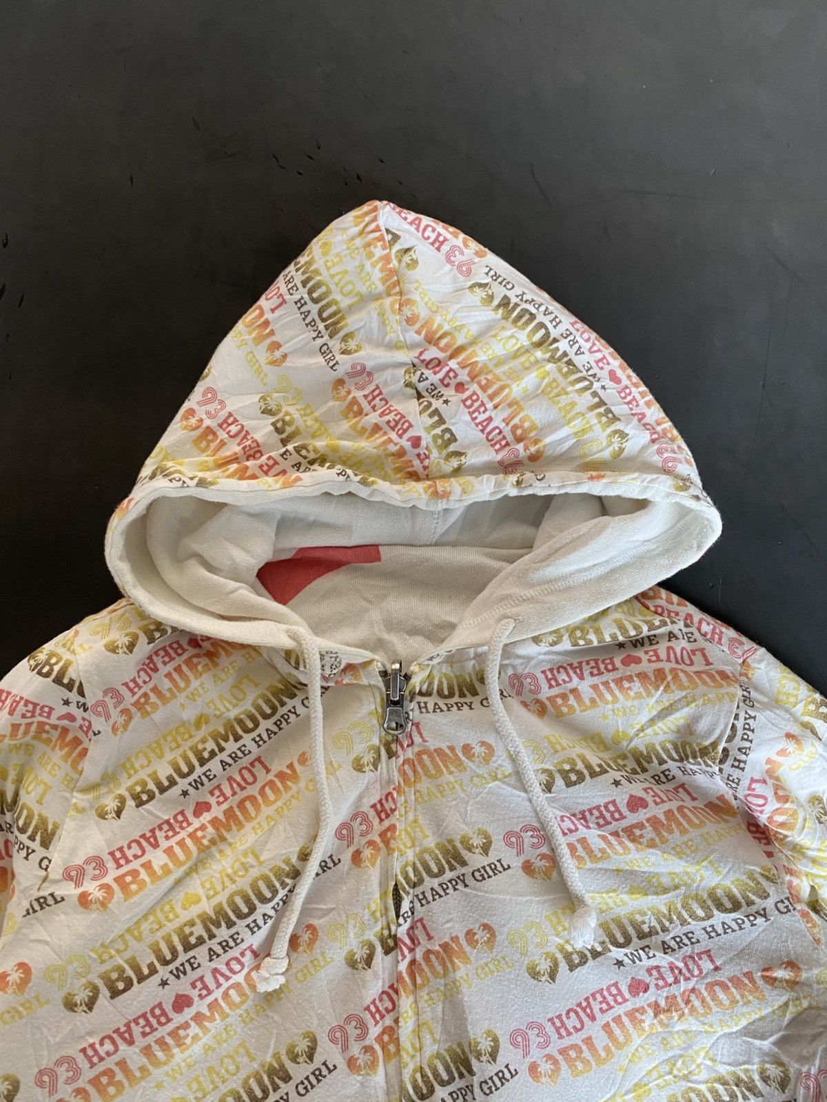 Vintage Bluemoon Reversible Hoodie Poem Styled Goa Size US M / EU 48-50 / 2 - 5 Thumbnail