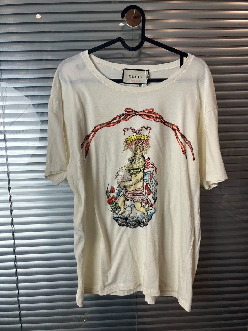 Gucci Gucci Rabbit Print Short Sleeve T-Shirt Size US M / EU 48-50 / 2 - 1 Thumbnail