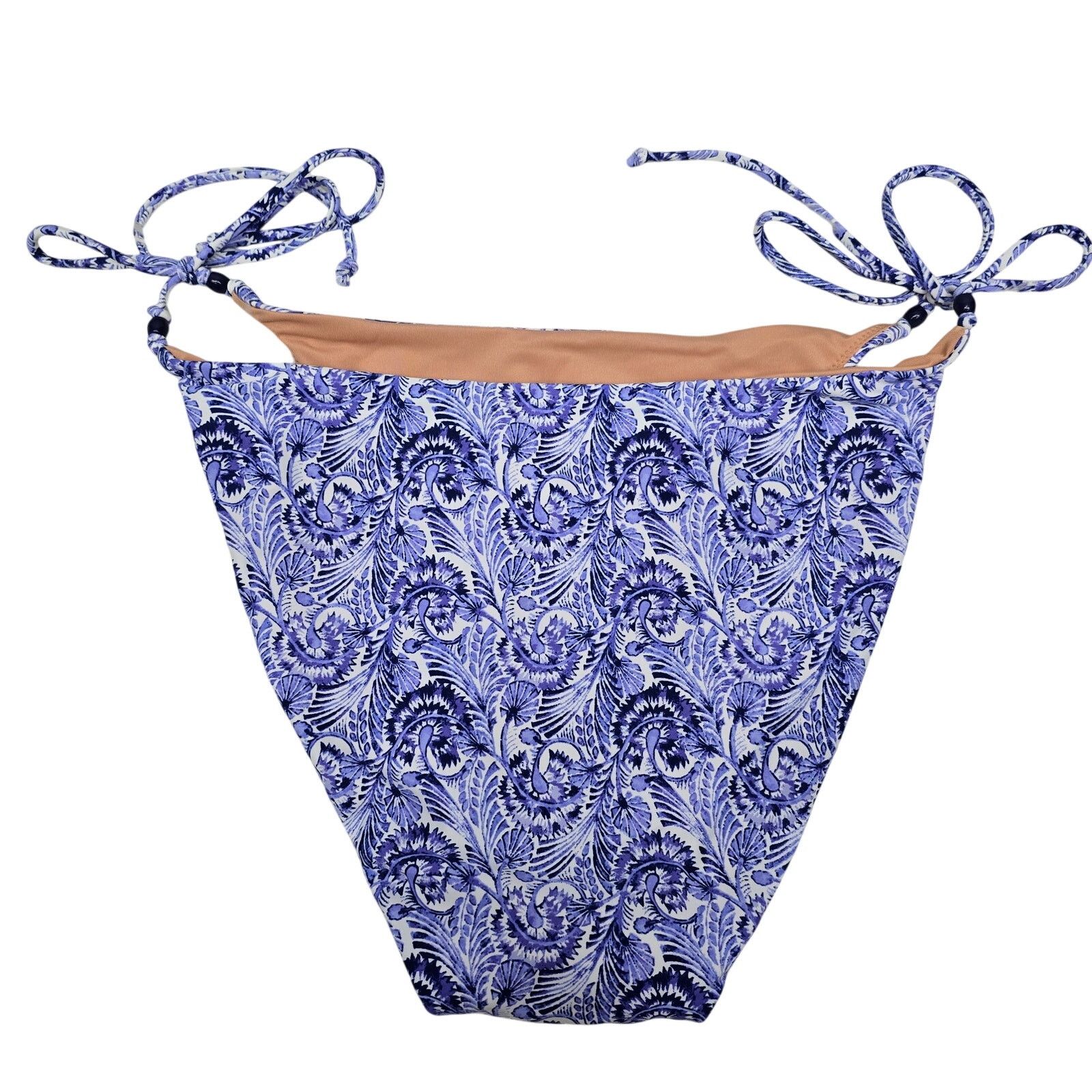 J.Crew NWT J. Crew Cheeky String Bikini Bottom w Beads Floral XXL Size ONE SIZE - 3 Thumbnail