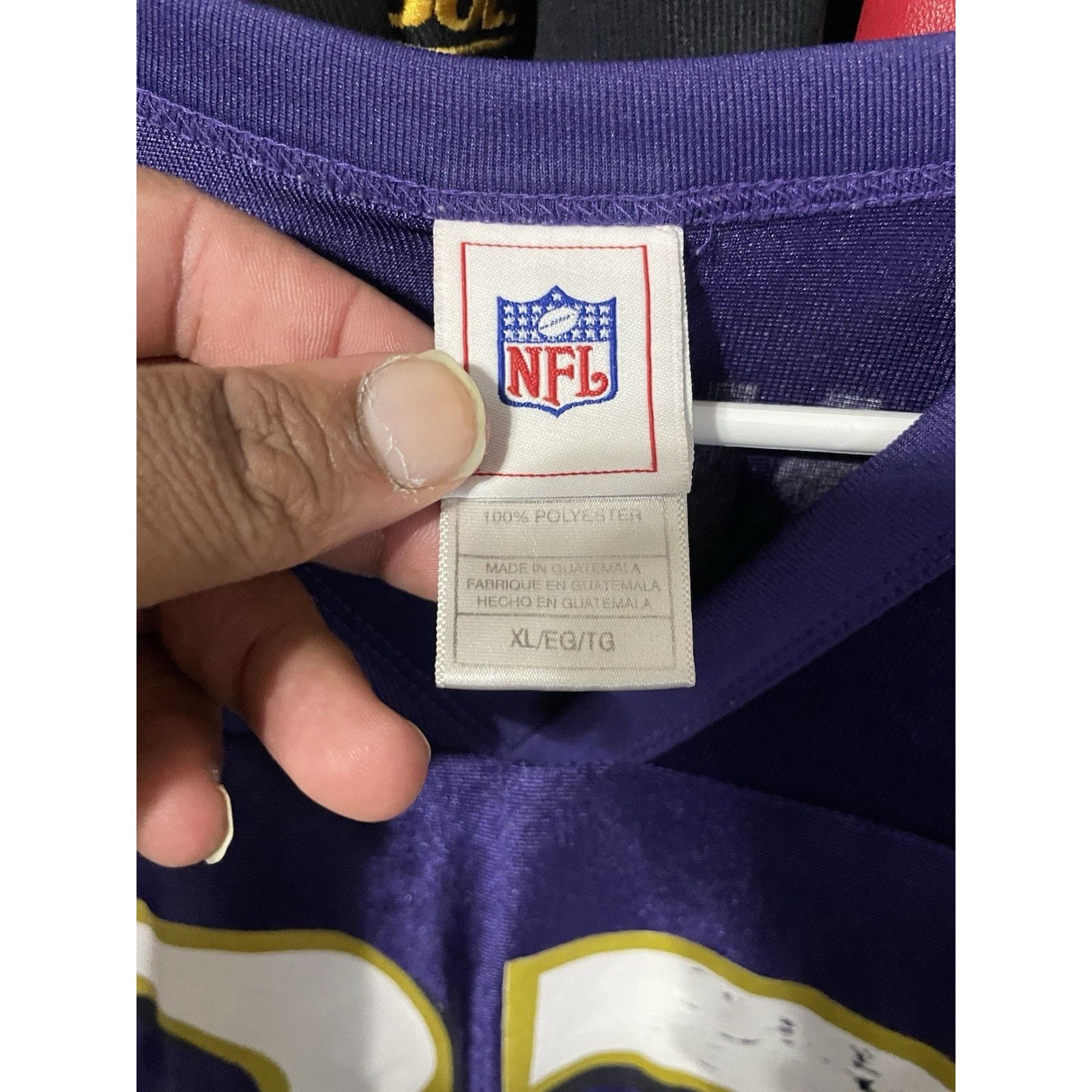 Reebok Size XL-VTG Reebok Baltimore Ravens Deion Sanders #37 Jersey Size US XL / EU 56 / 4 - 3 Thumbnail