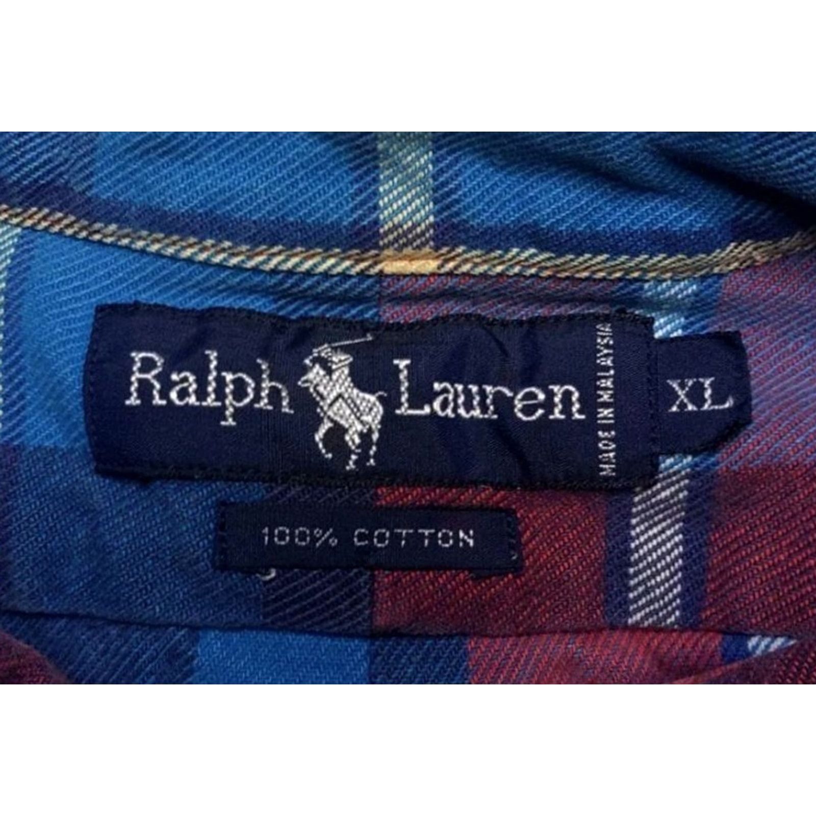 Ralph Lauren Ralph Lauren Flannel Shirt Heavy-Weight 100% Cotton Red/Blue Mens XL Vintage Button-Up Plaid Size US XL / EU 56 / 4 - 7 Thumbnail